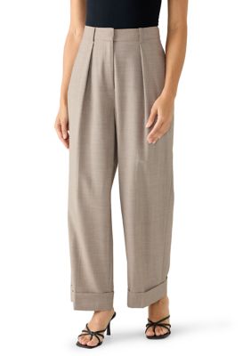 Calvin Klein Women's Petite Cuffed Wide Leg Pants, 14P