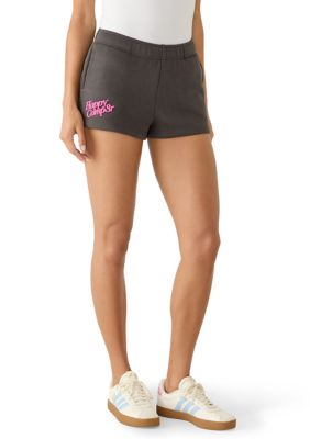 The Happy Camp3r Women's Mini Shorts, Gray, XL