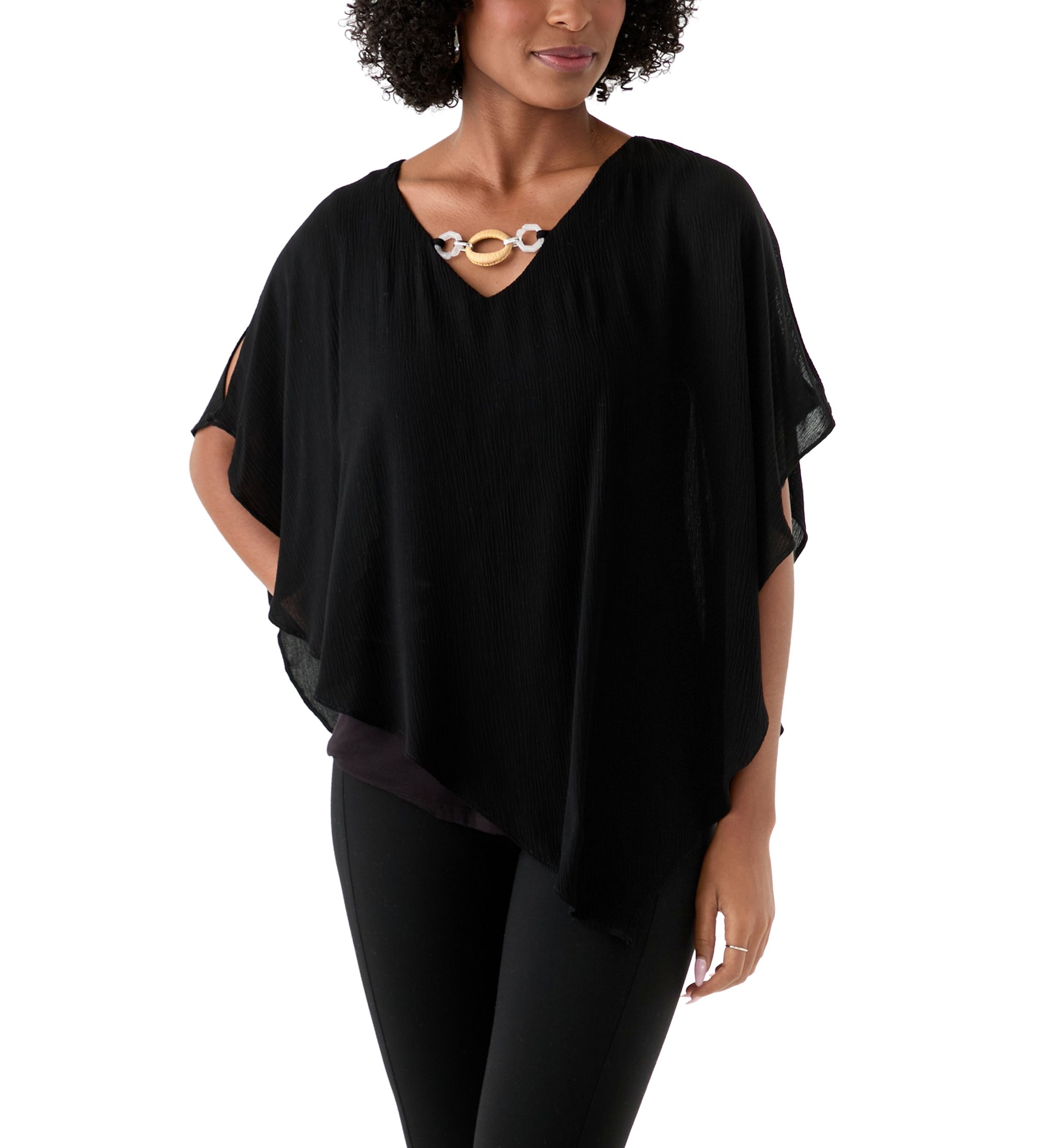 Womens Knit Overlay Top 