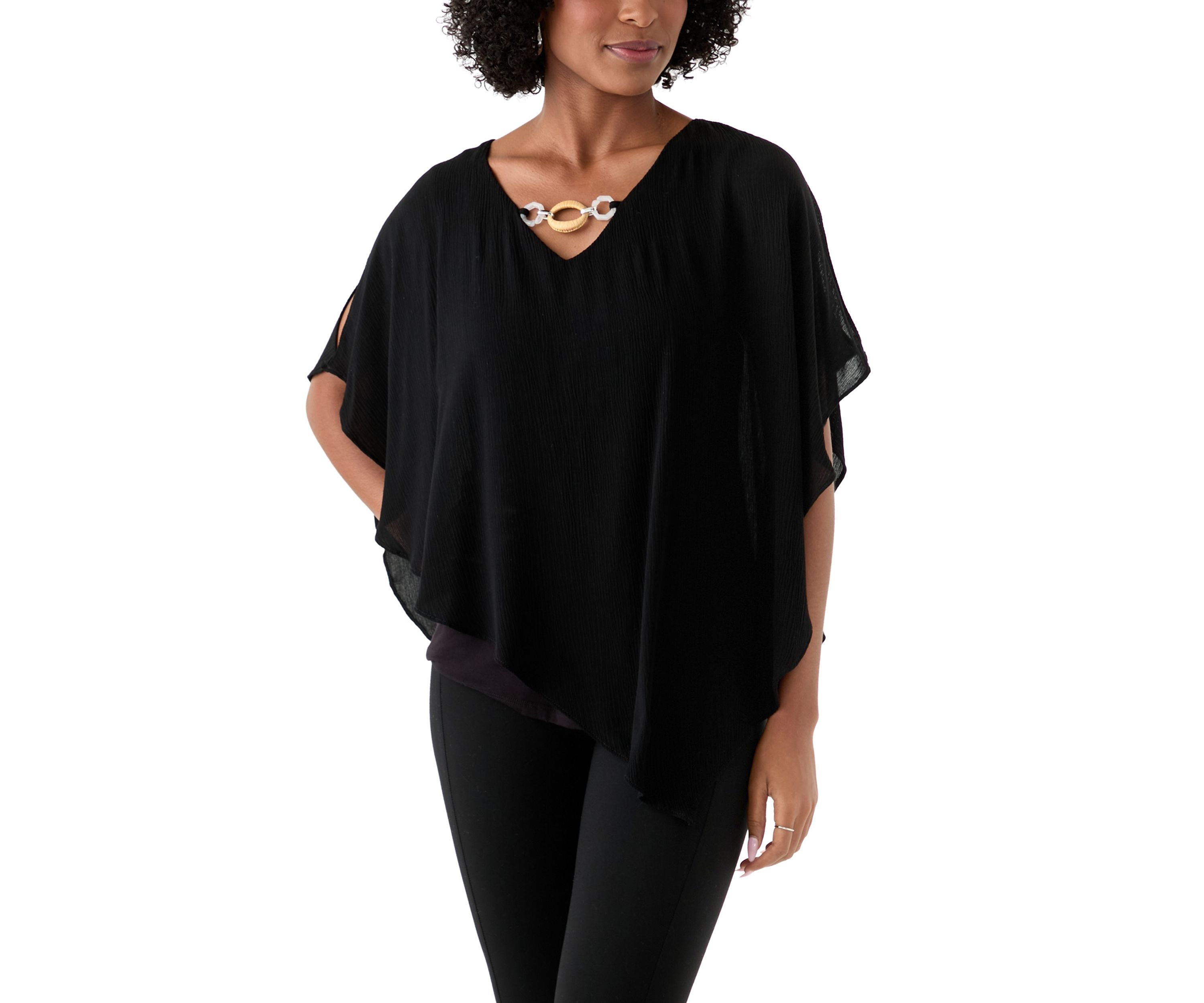 Womens Knit Overlay Top 