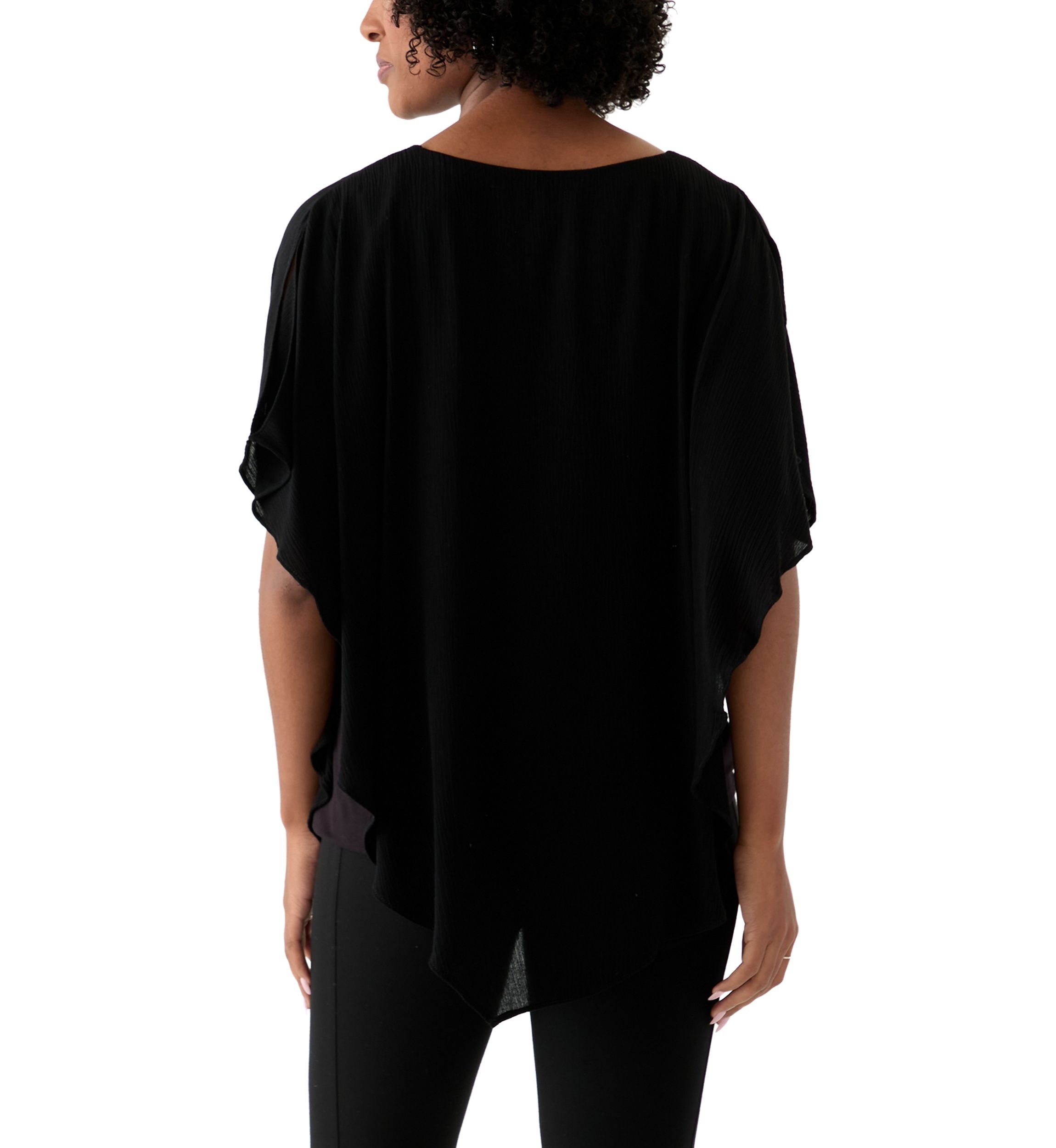 Womens Knit Overlay Top 