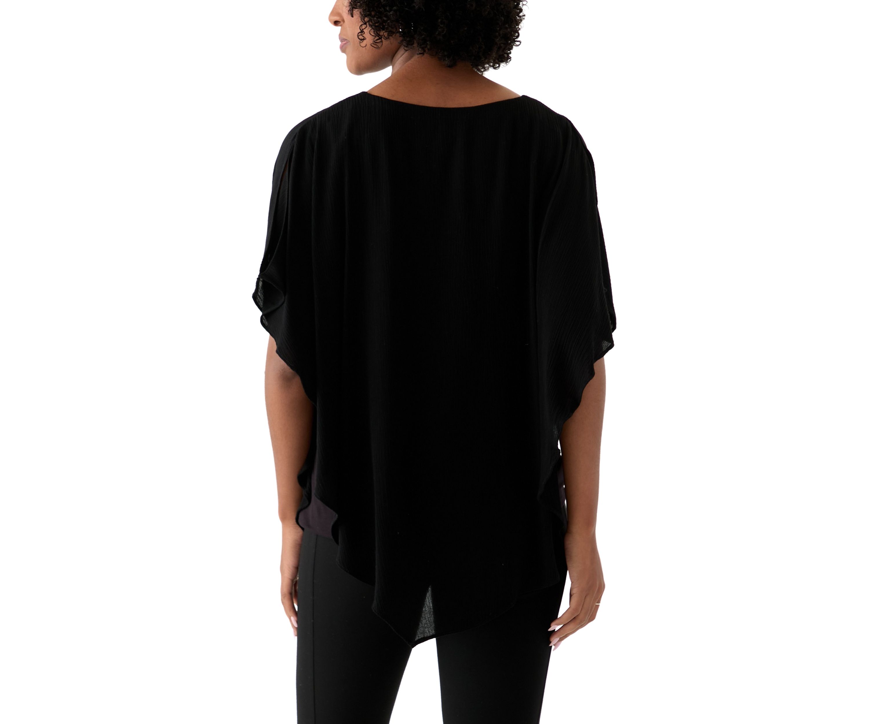 Womens Knit Overlay Top 