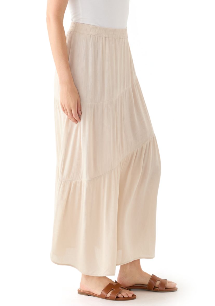 Womens Soft Tiered Maxi Skirt 