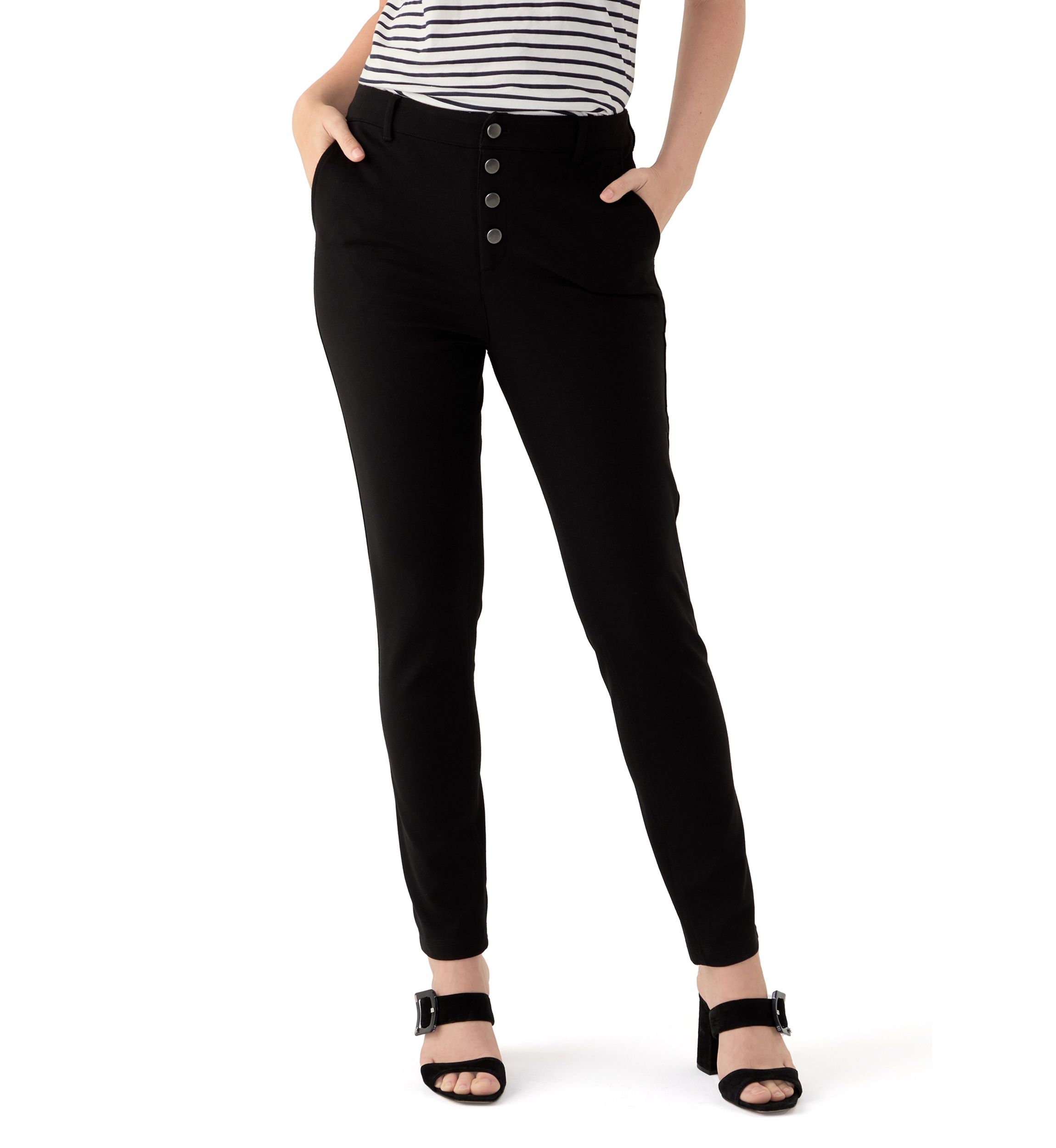 Womens Soft Denim Pull On Pants 