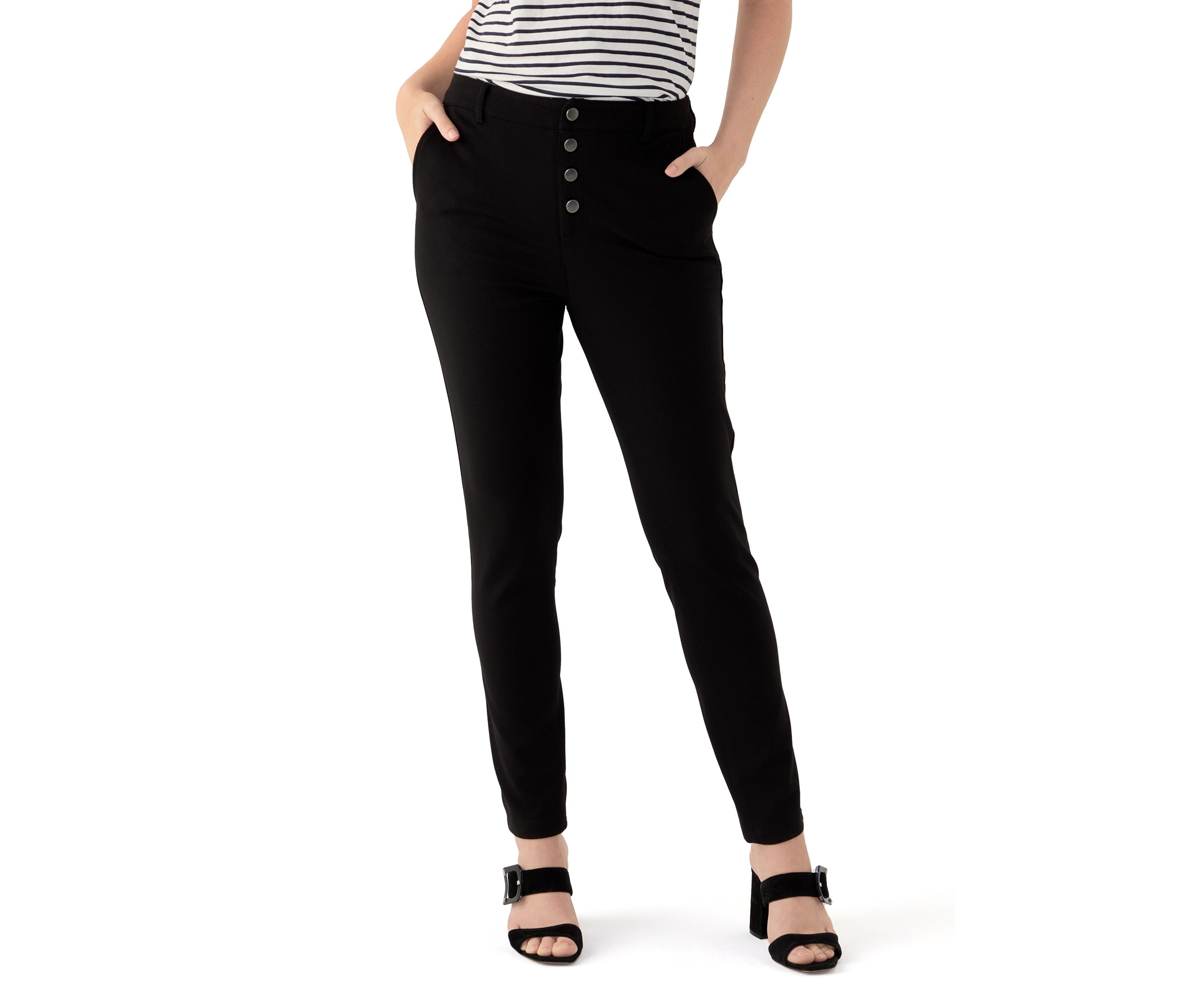 Womens Soft Denim Pull On Pants 