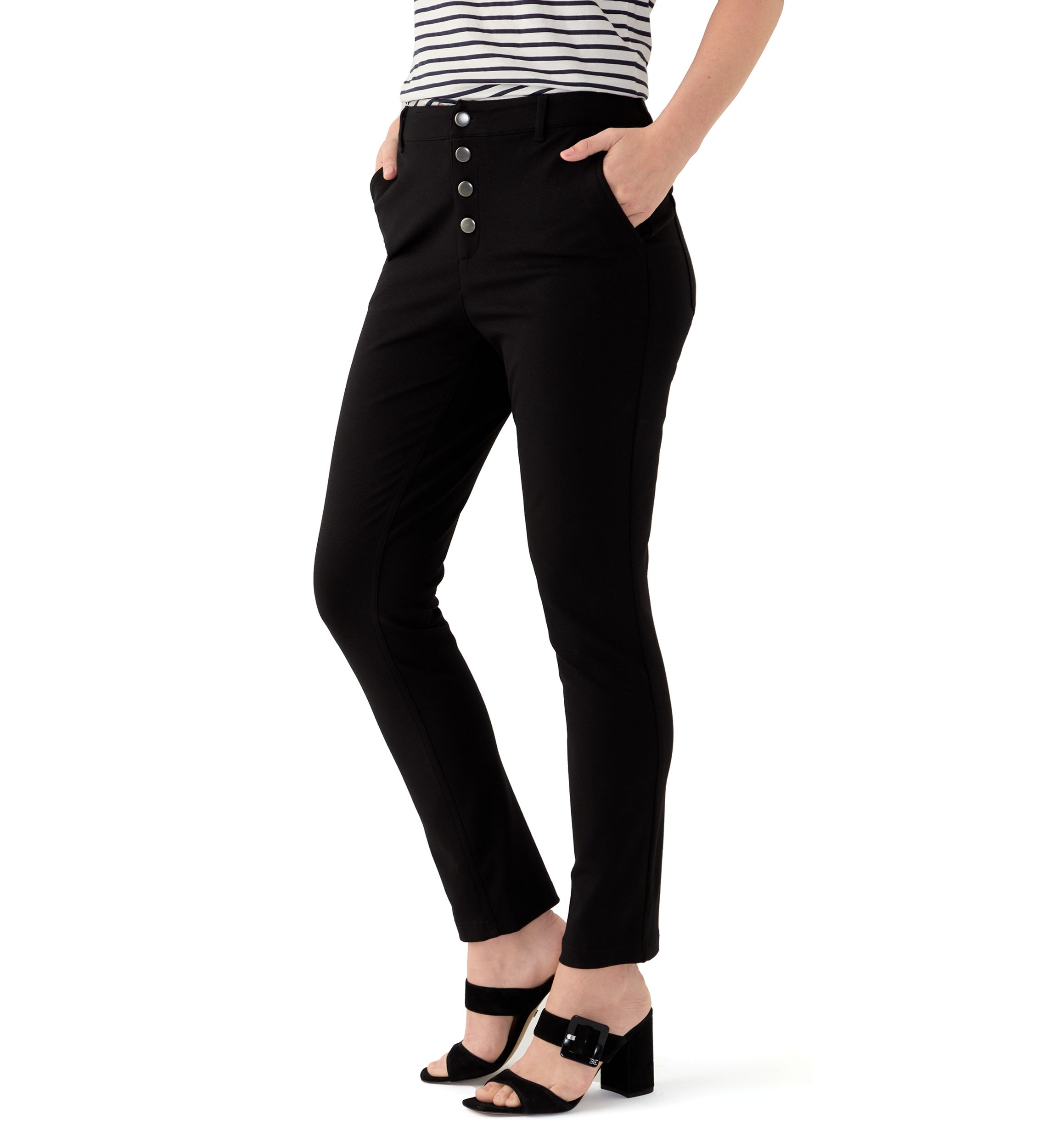 Womens Soft Denim Pull On Pants 