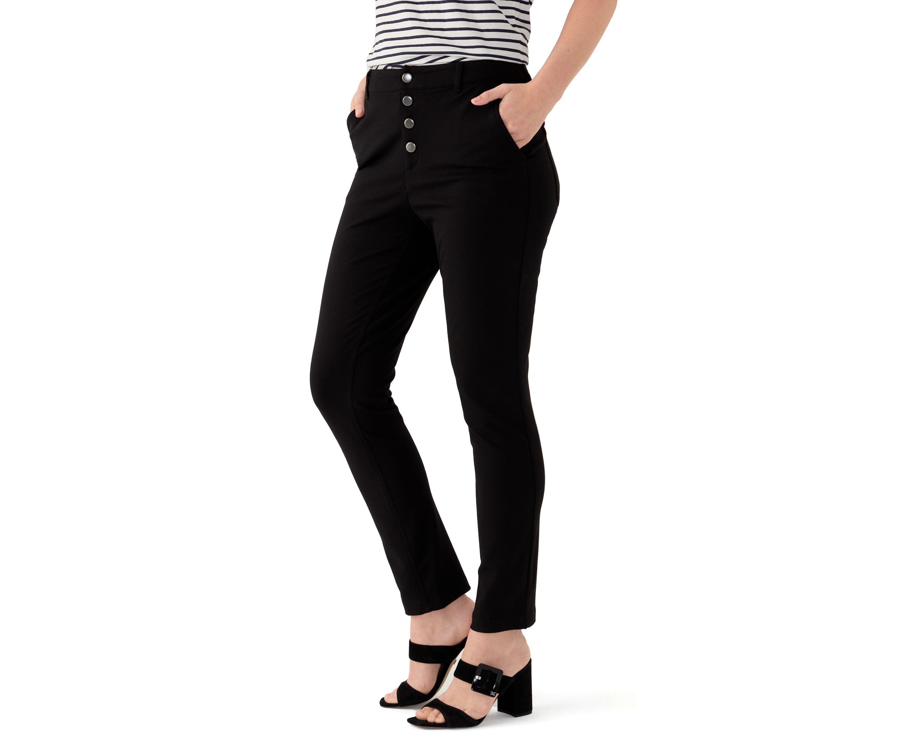 Womens Soft Denim Pull On Pants 