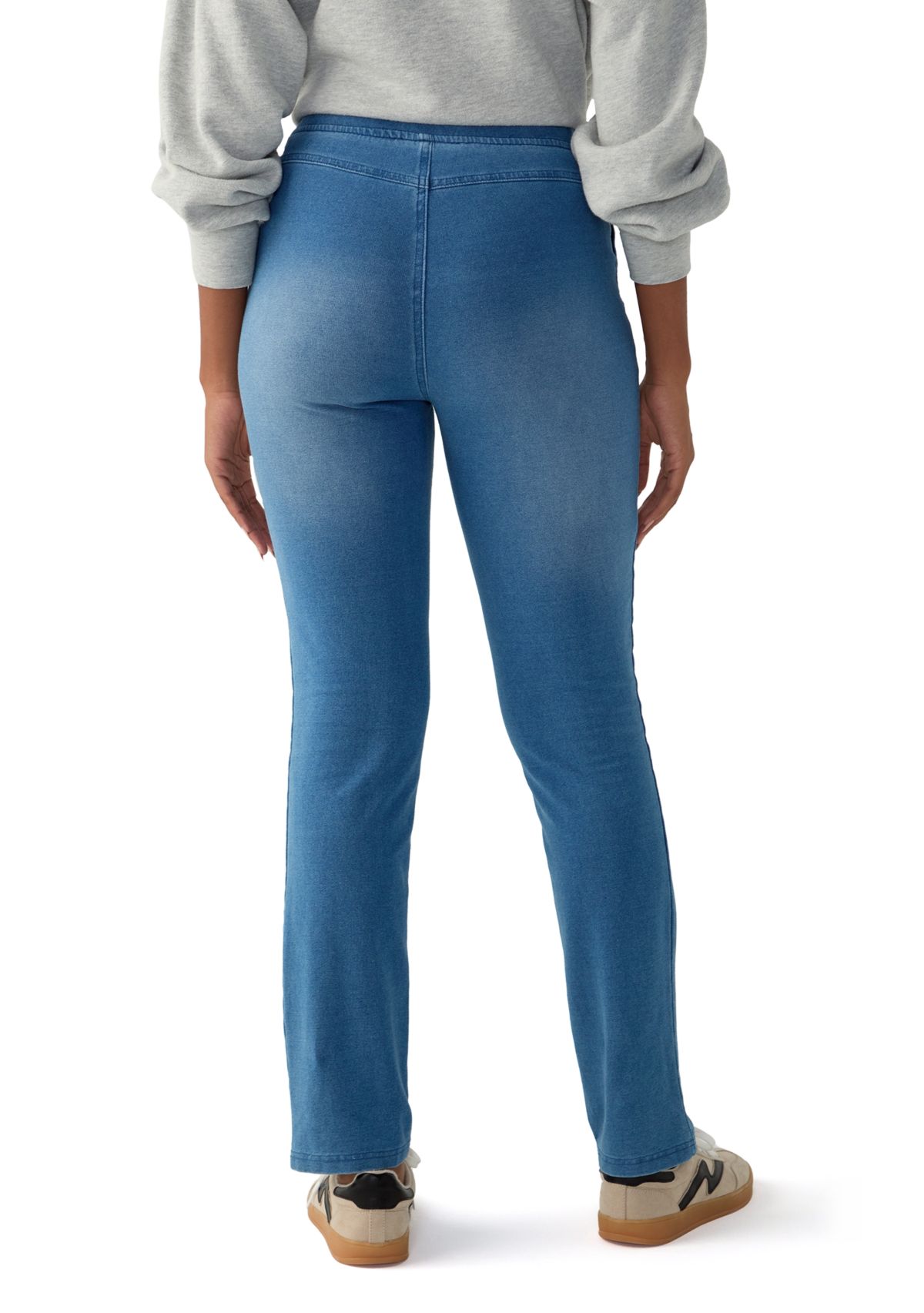 Womens Soft Denim Pull On Pants 