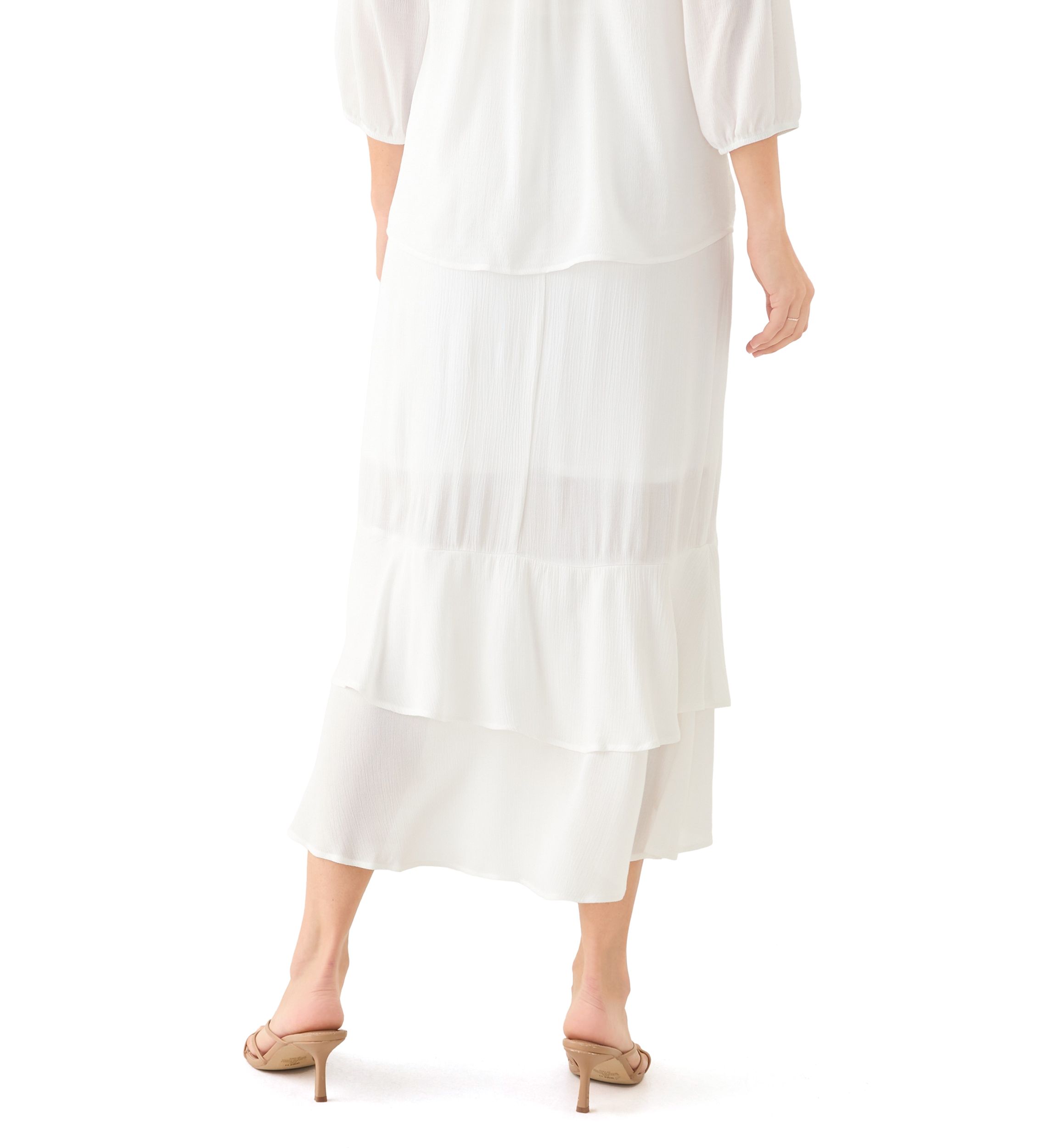 Womens Ruffle Maxi Skirt