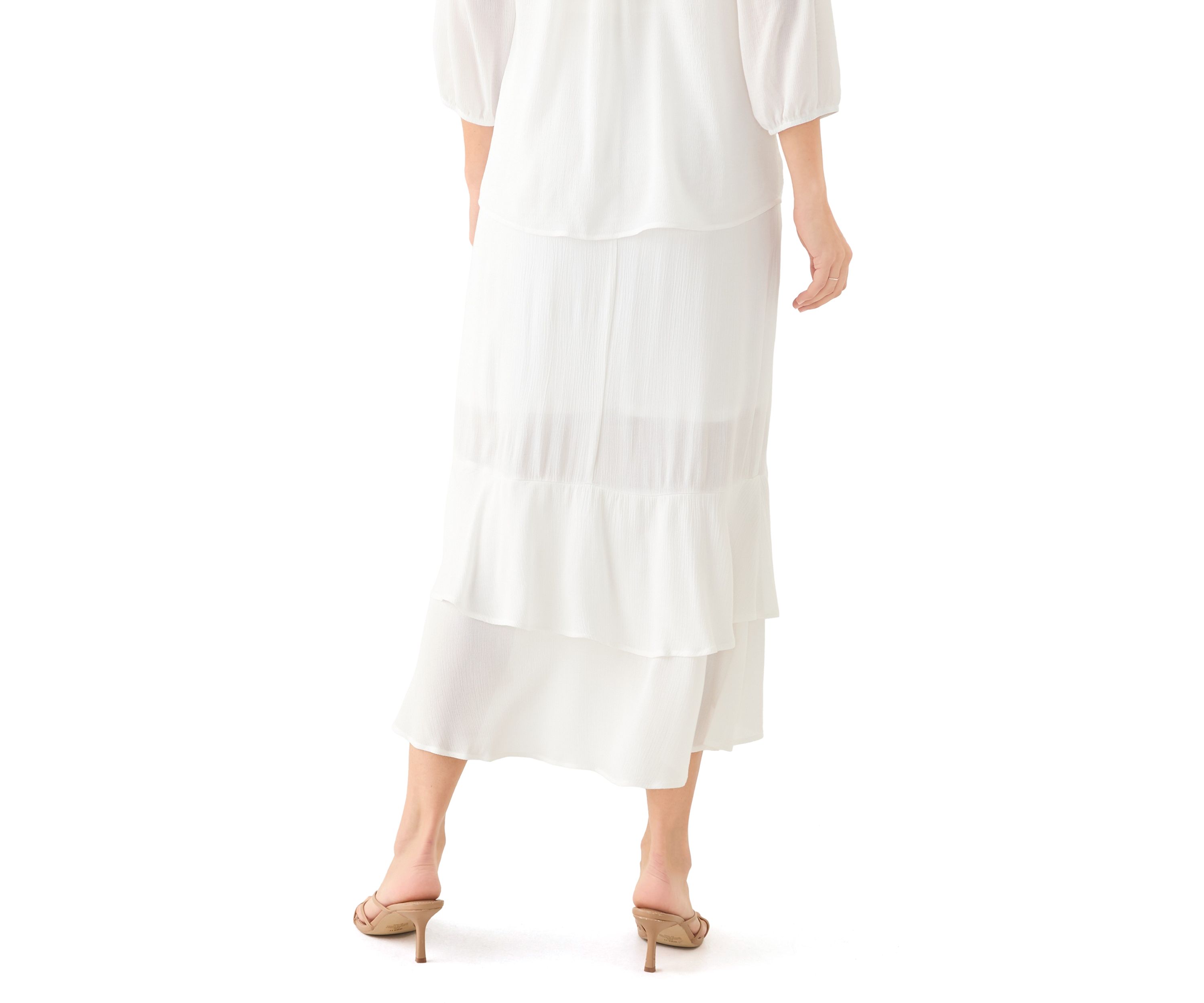 Womens Ruffle Maxi Skirt