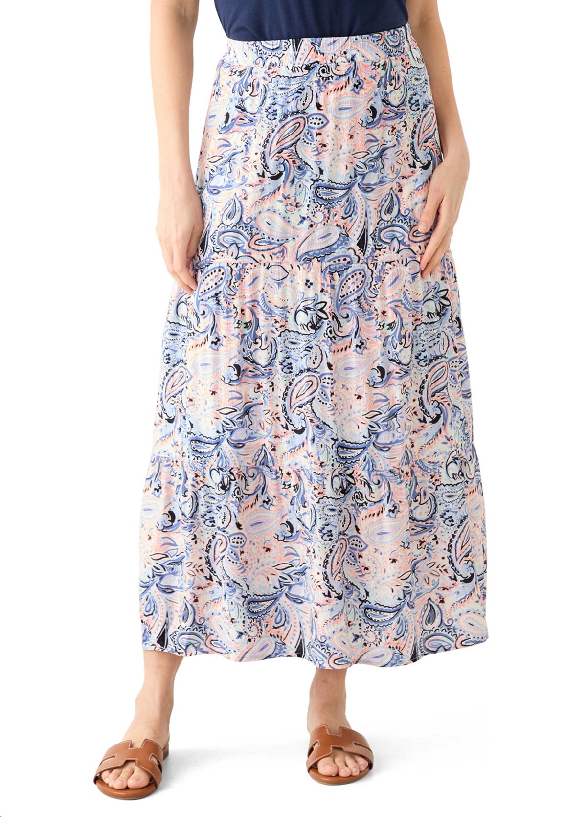 Womens Printed Maxi Skirt