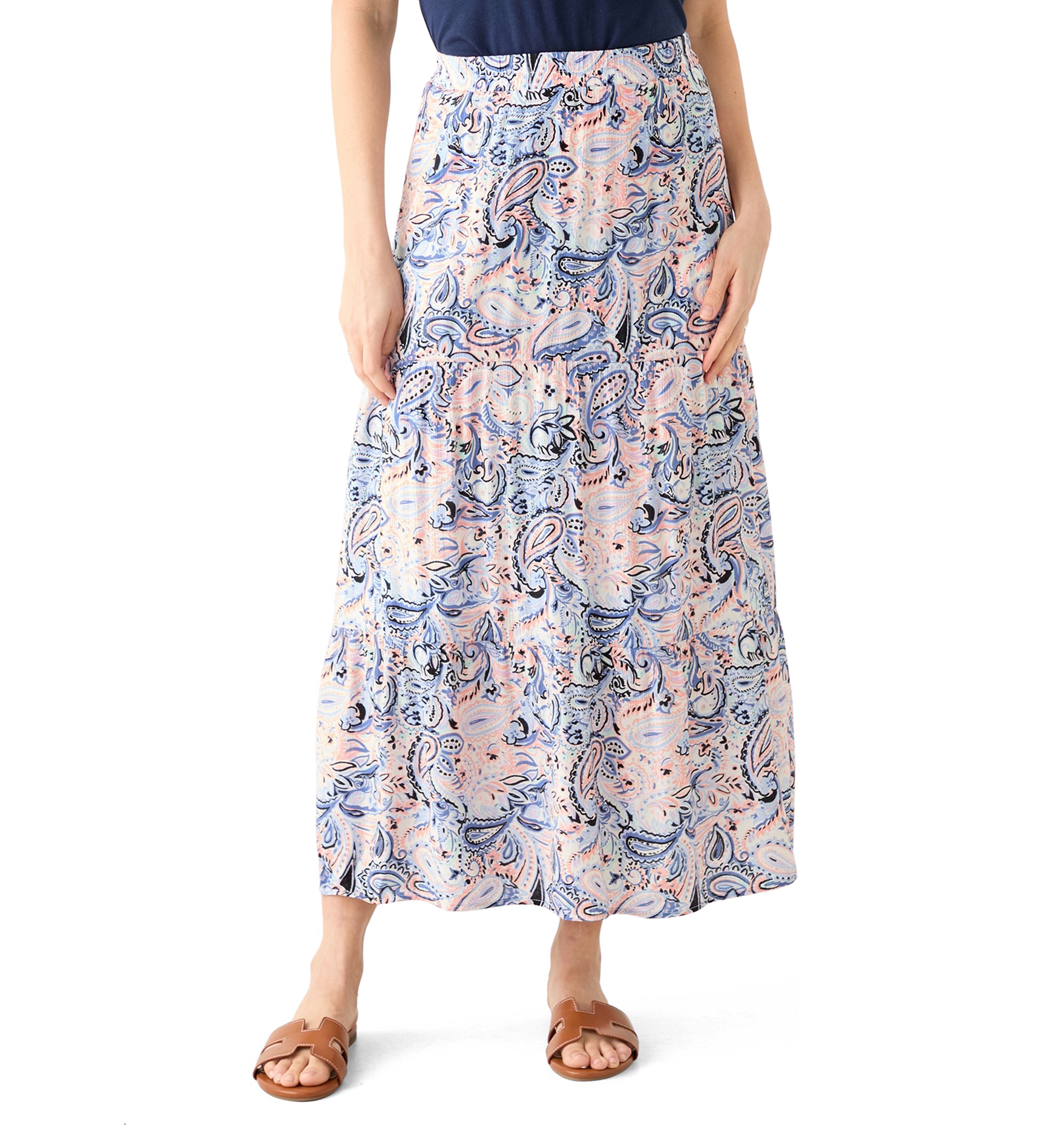 Womens Printed Maxi Skirt