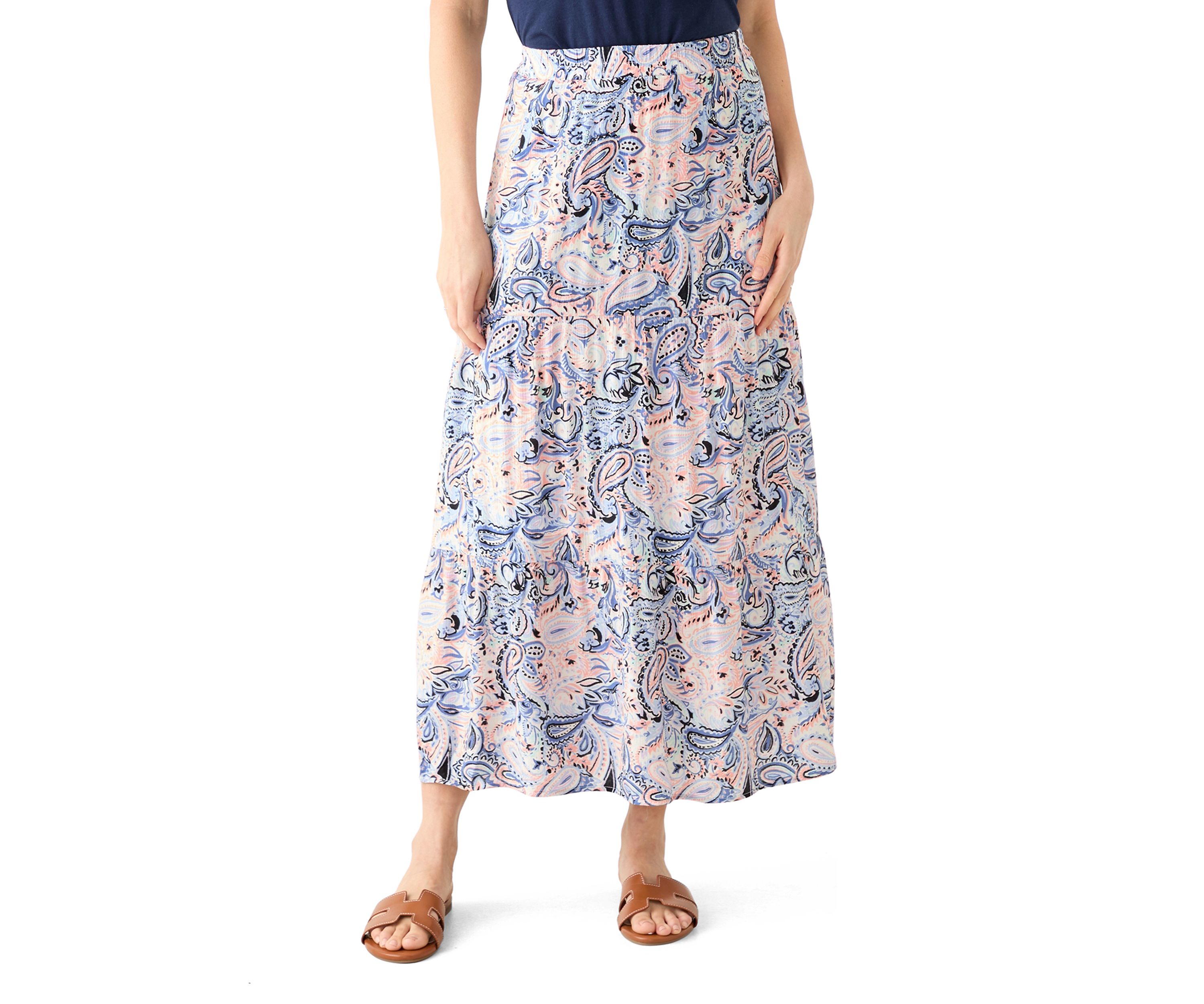 Womens Printed Maxi Skirt