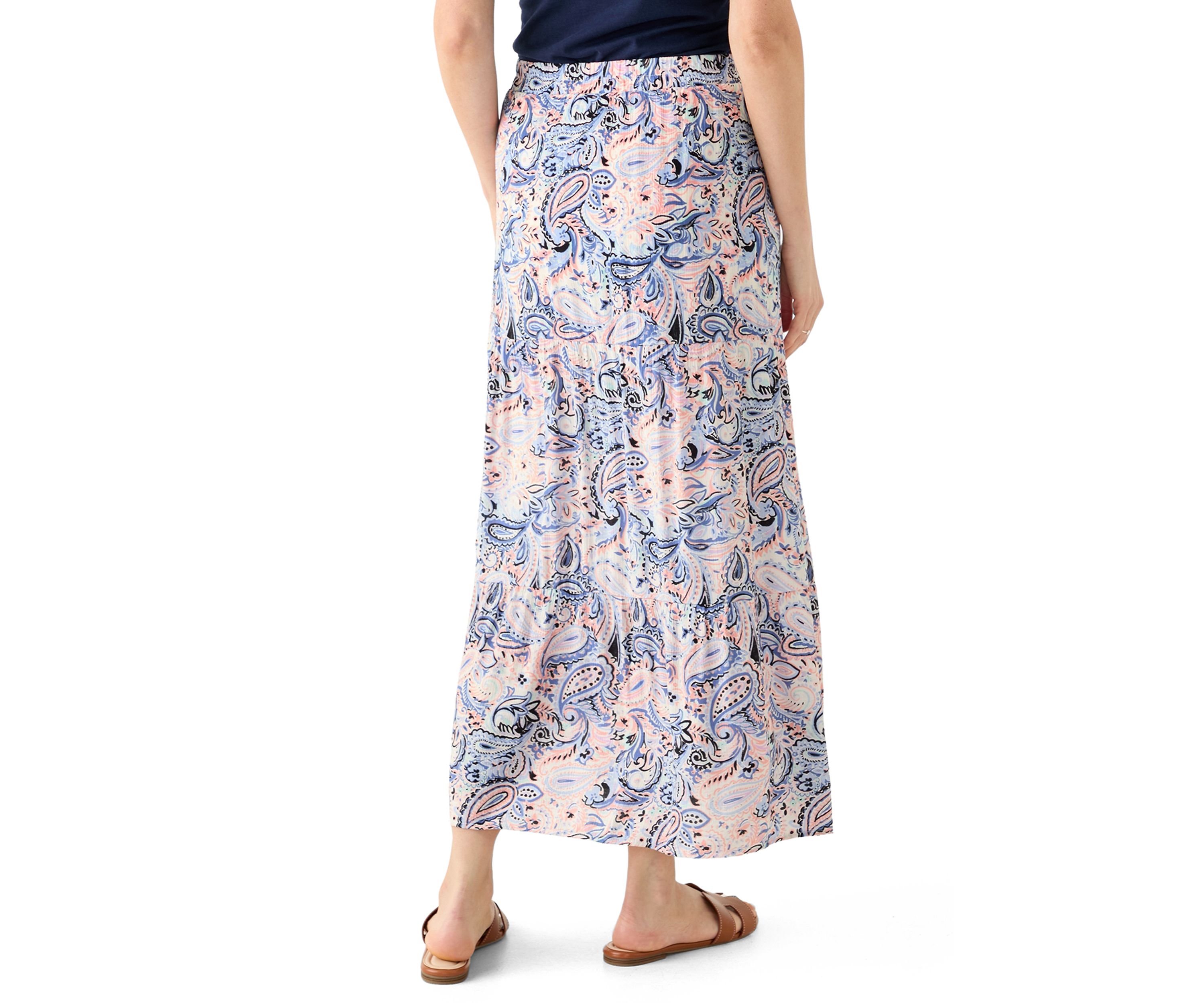 Womens Printed Maxi Skirt