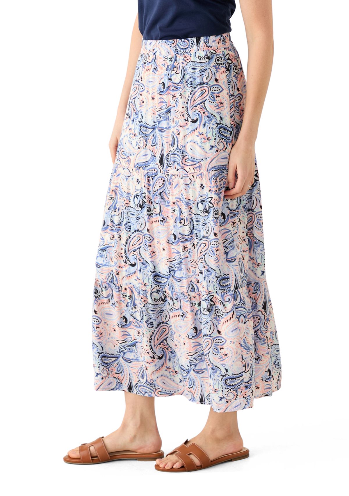Womens Printed Maxi Skirt