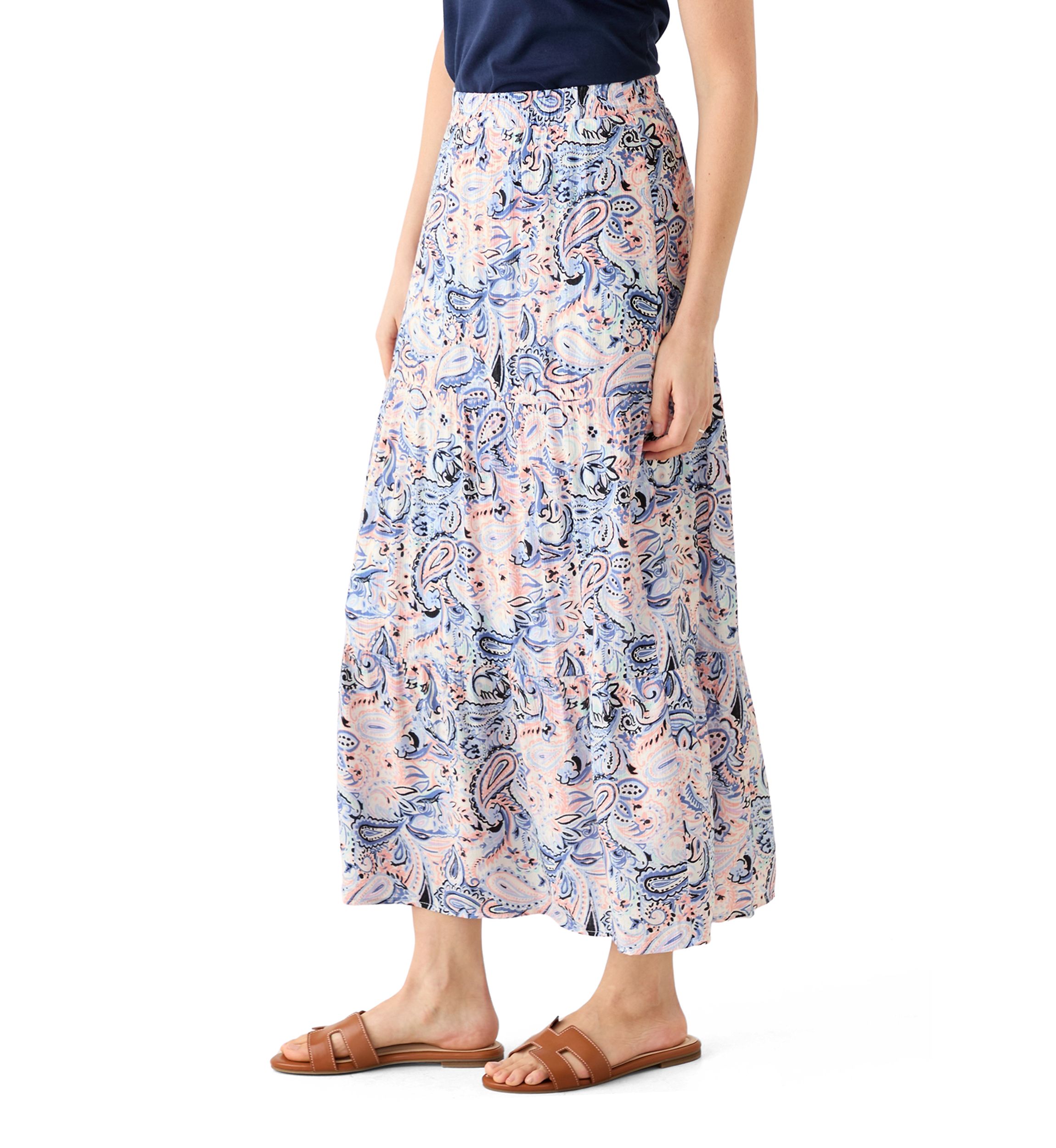 Womens Printed Maxi Skirt