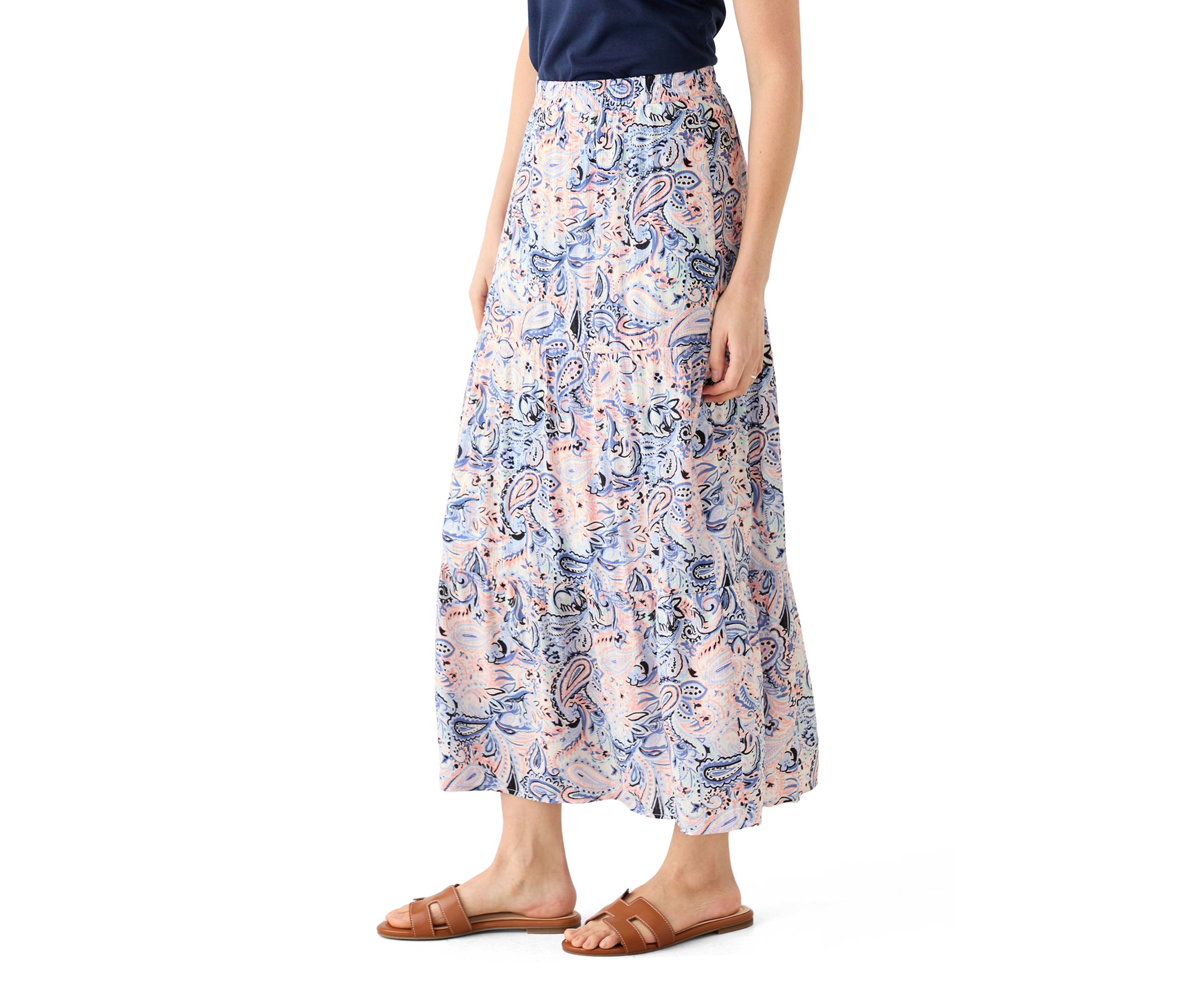 Womens Printed Maxi Skirt