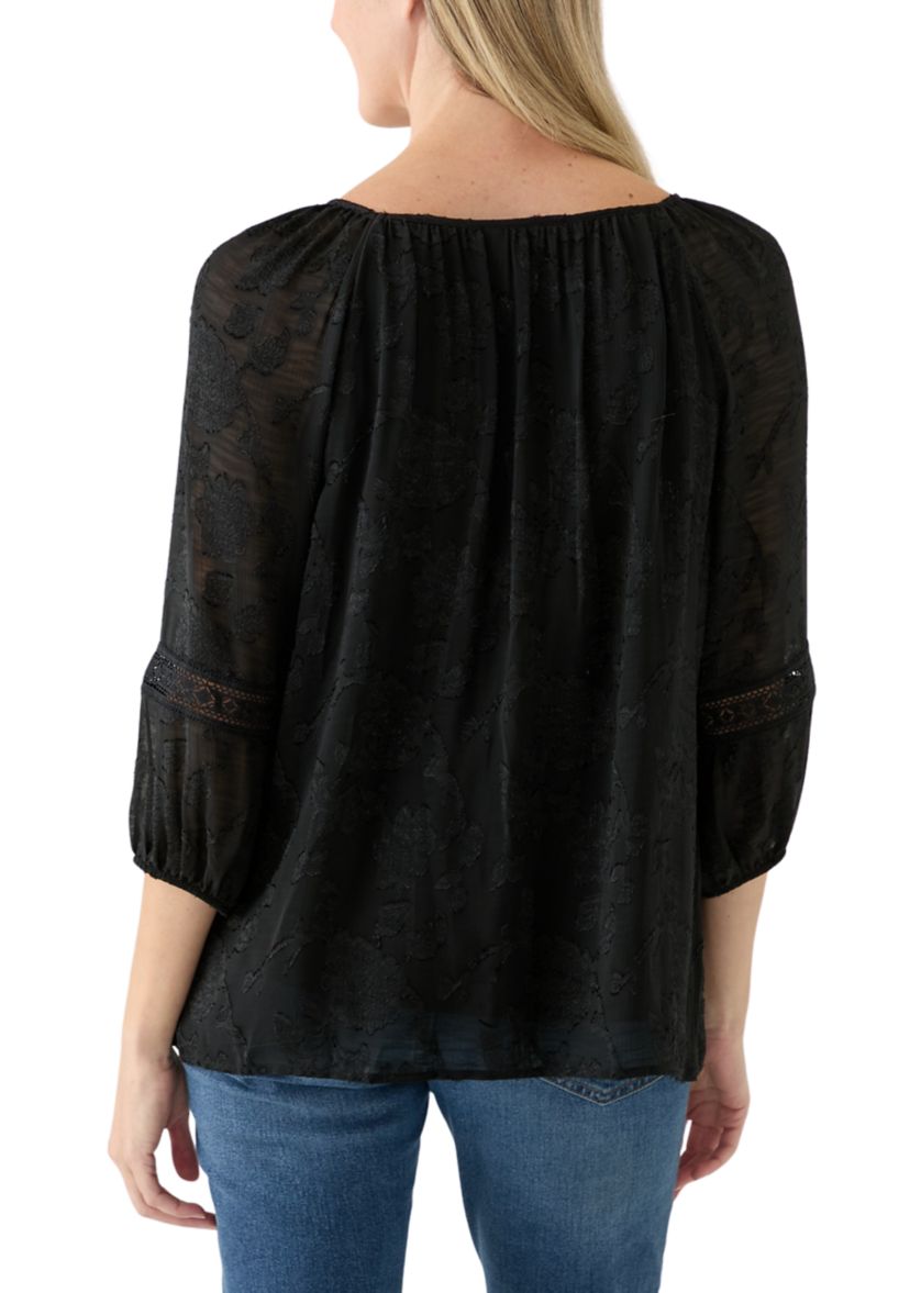 Womens 3/4 Bell Sleeve Top 