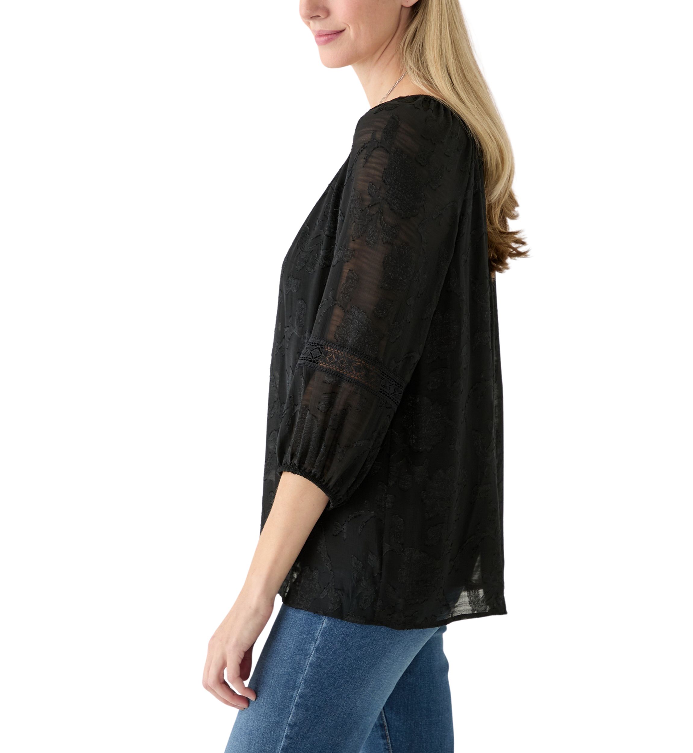 Womens 3/4 Bell Sleeve Top 