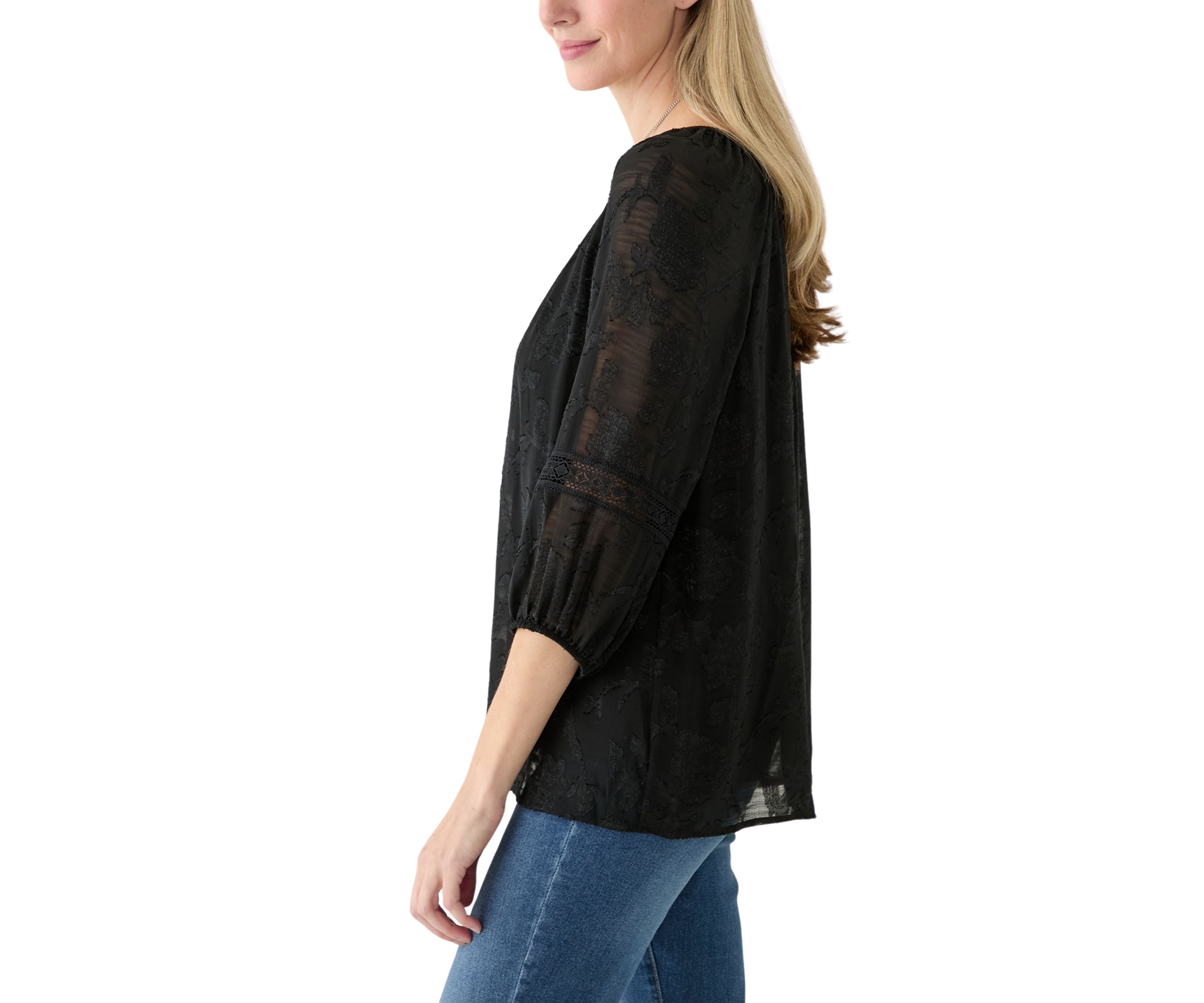 Womens 3/4 Bell Sleeve Top 