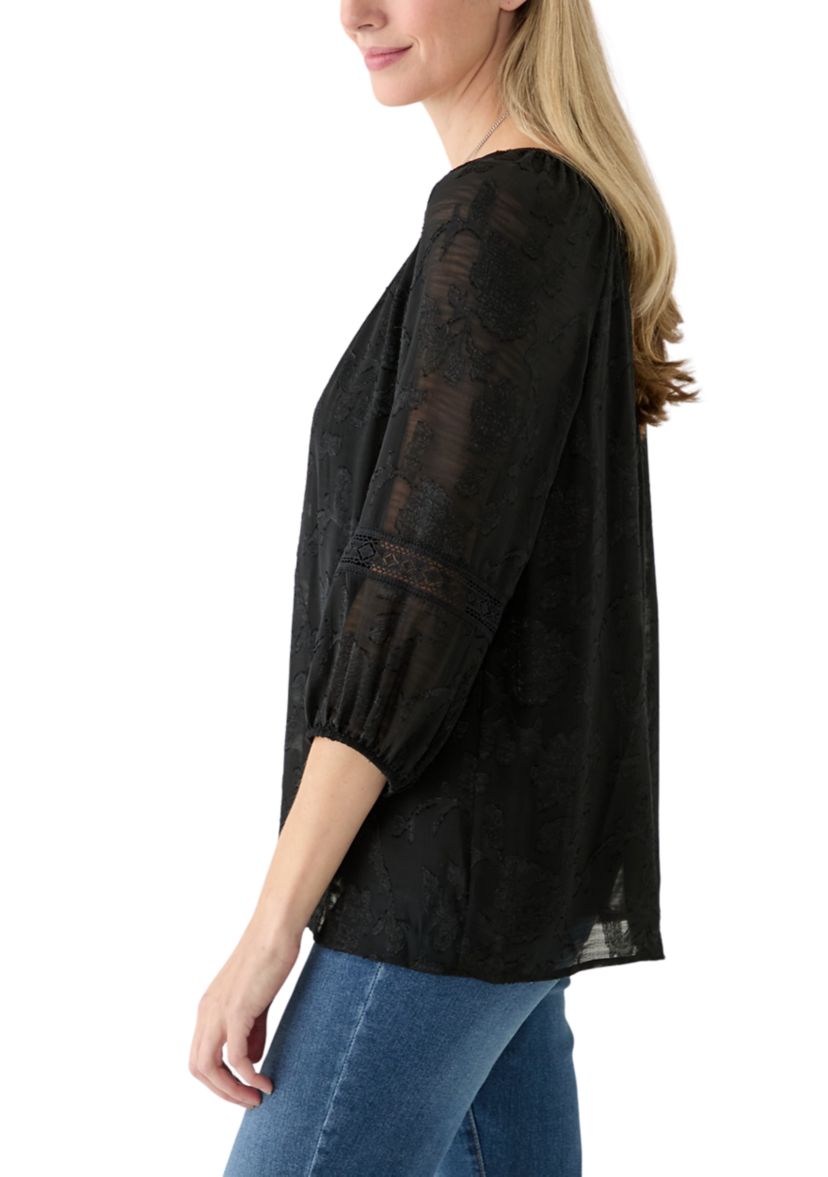 Womens 3/4 Bell Sleeve Top 