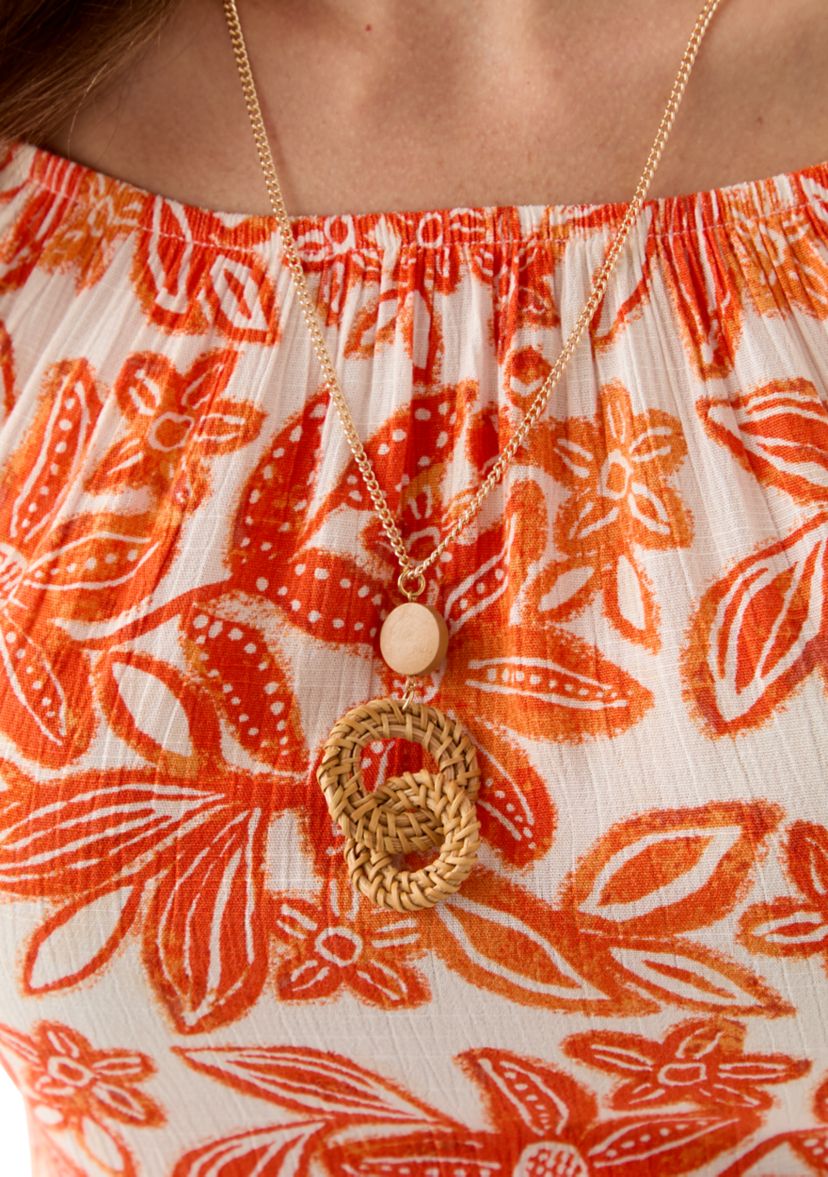 Womens Short Sleeve Printed Blouse with Trim