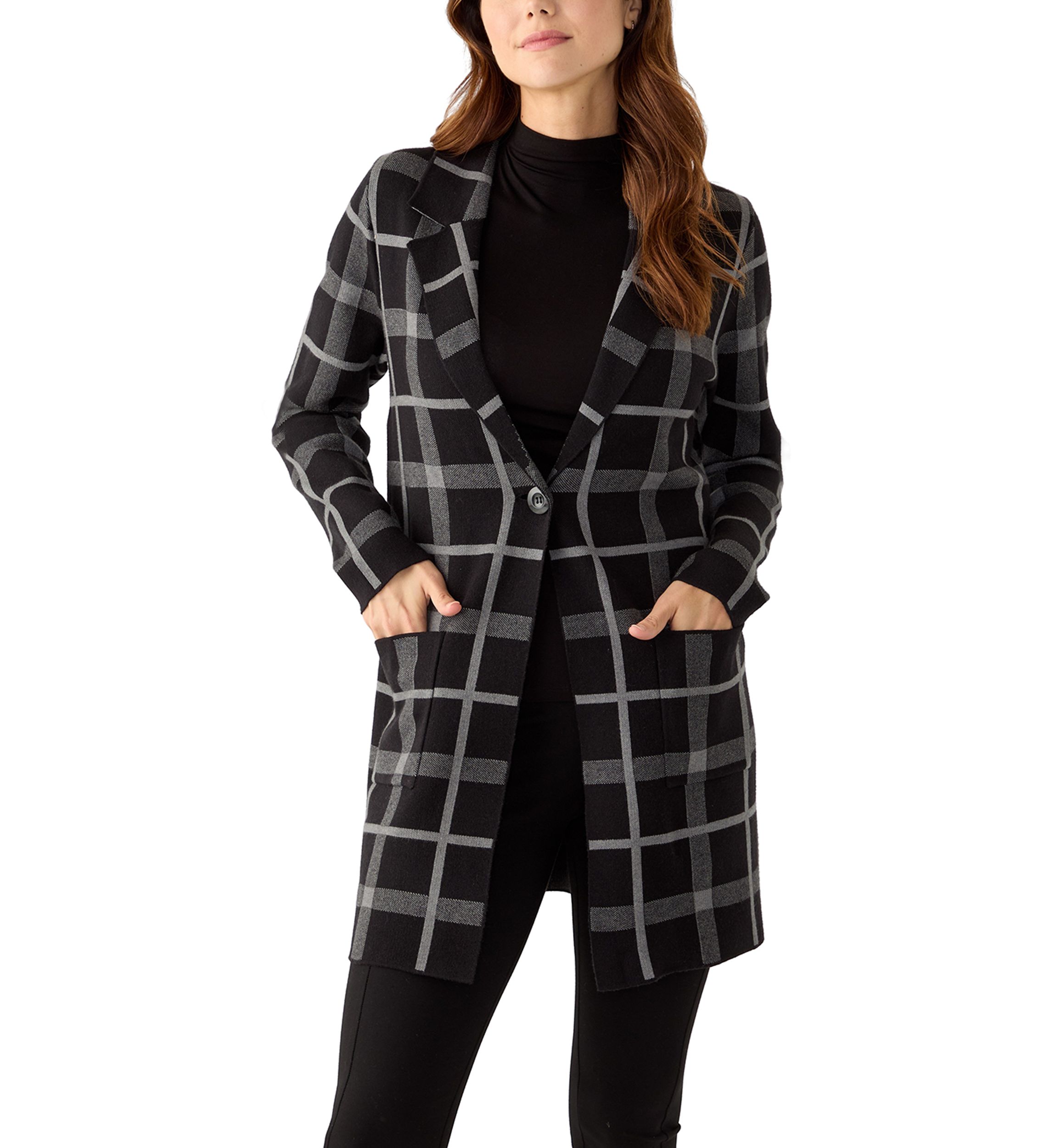 Womens Long Sleeve Printed Coatigan