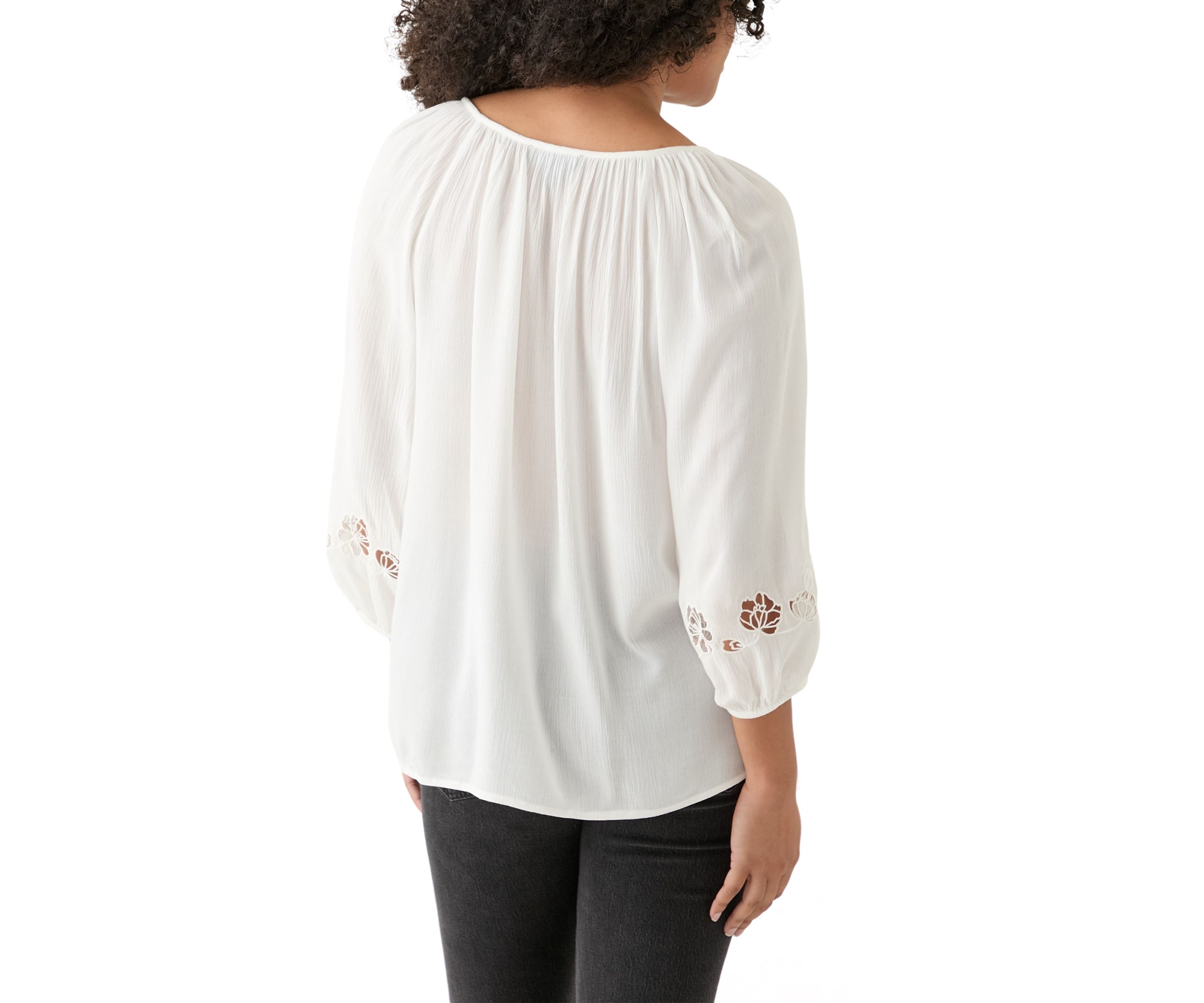 Womens Embroidered Sleeve Blouse