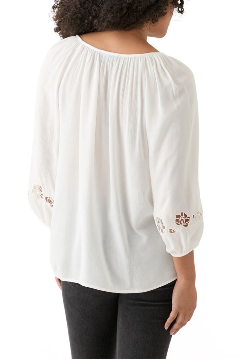 Womens Embroidered Sleeve Blouse