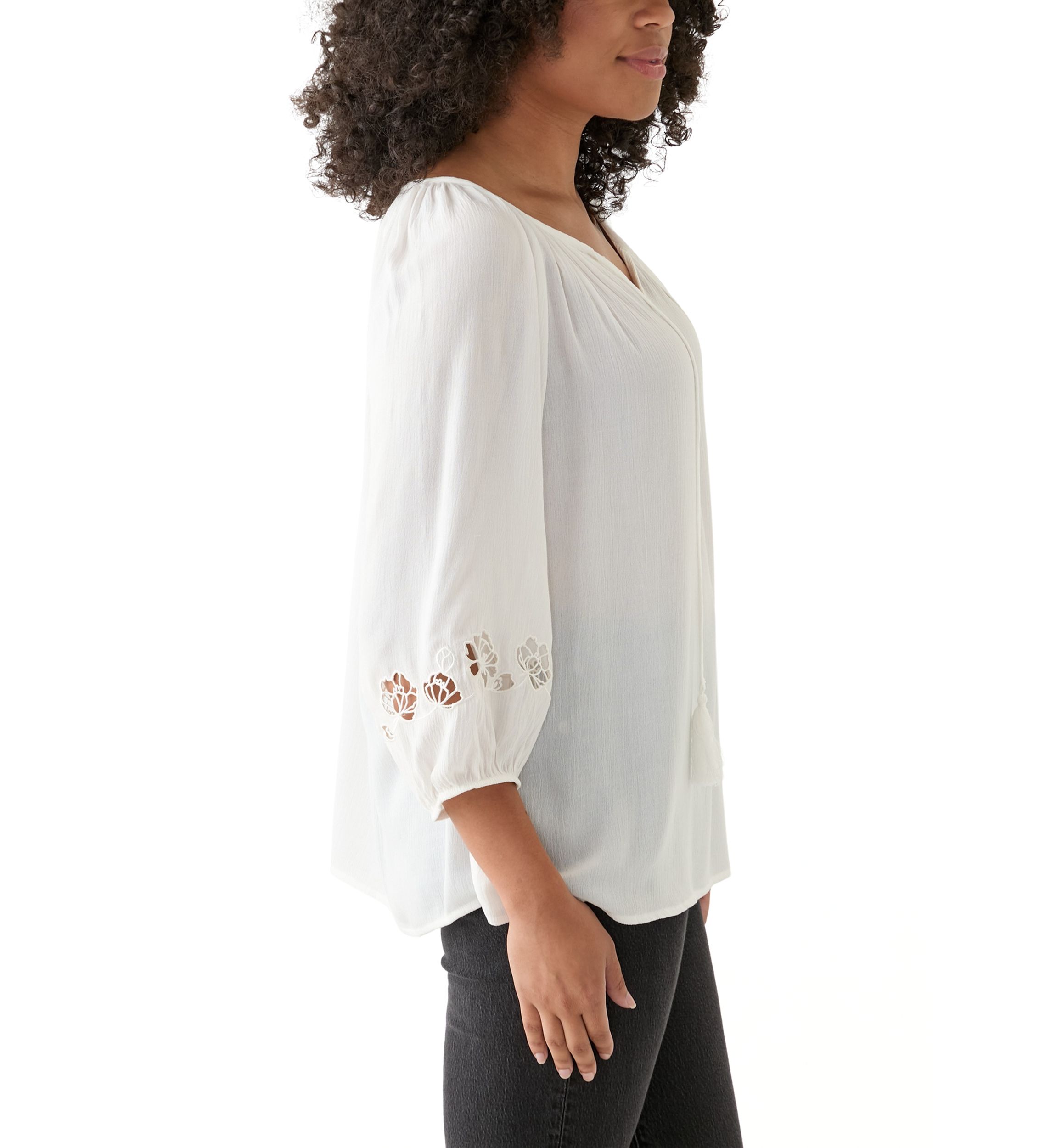 Womens Embroidered Sleeve Blouse