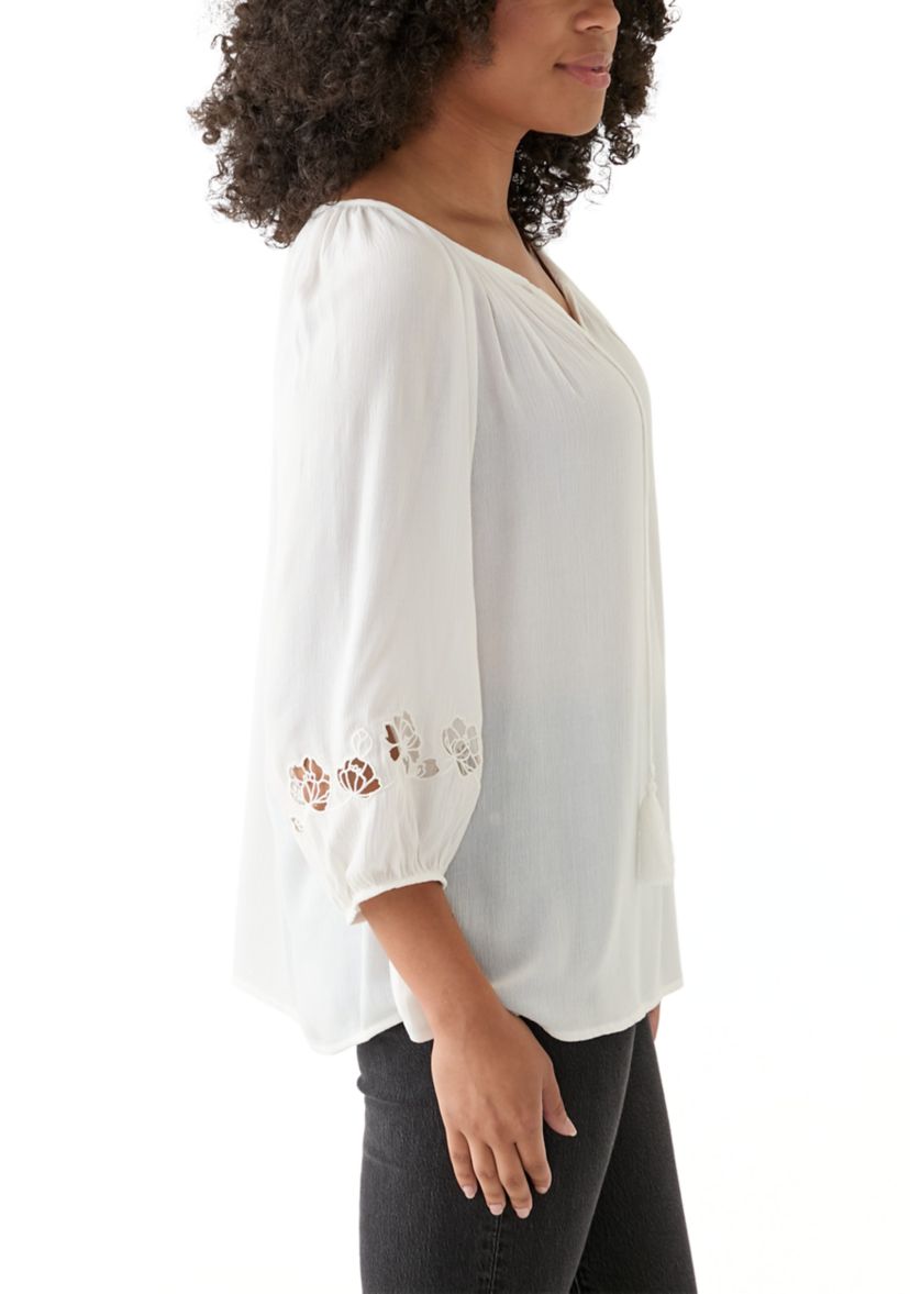 Womens Embroidered Sleeve Blouse