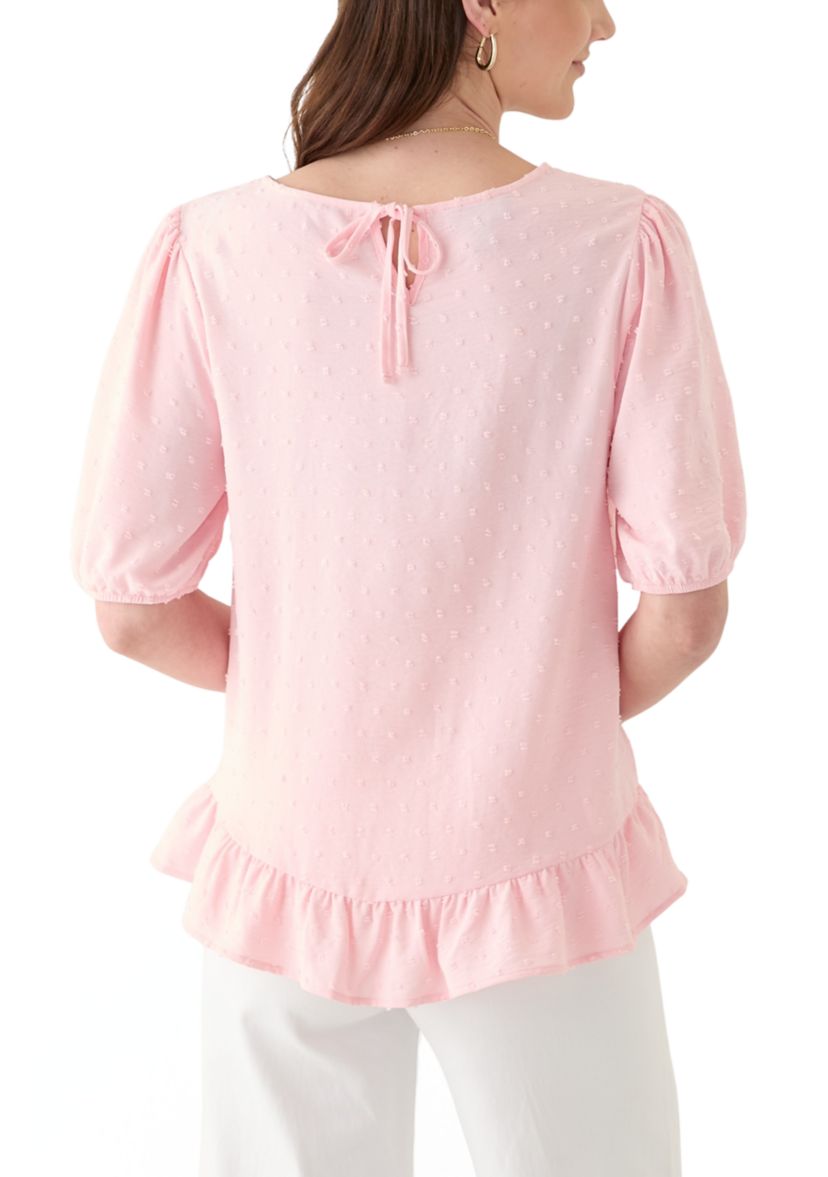 Womens Ruffle Trim Blouse
