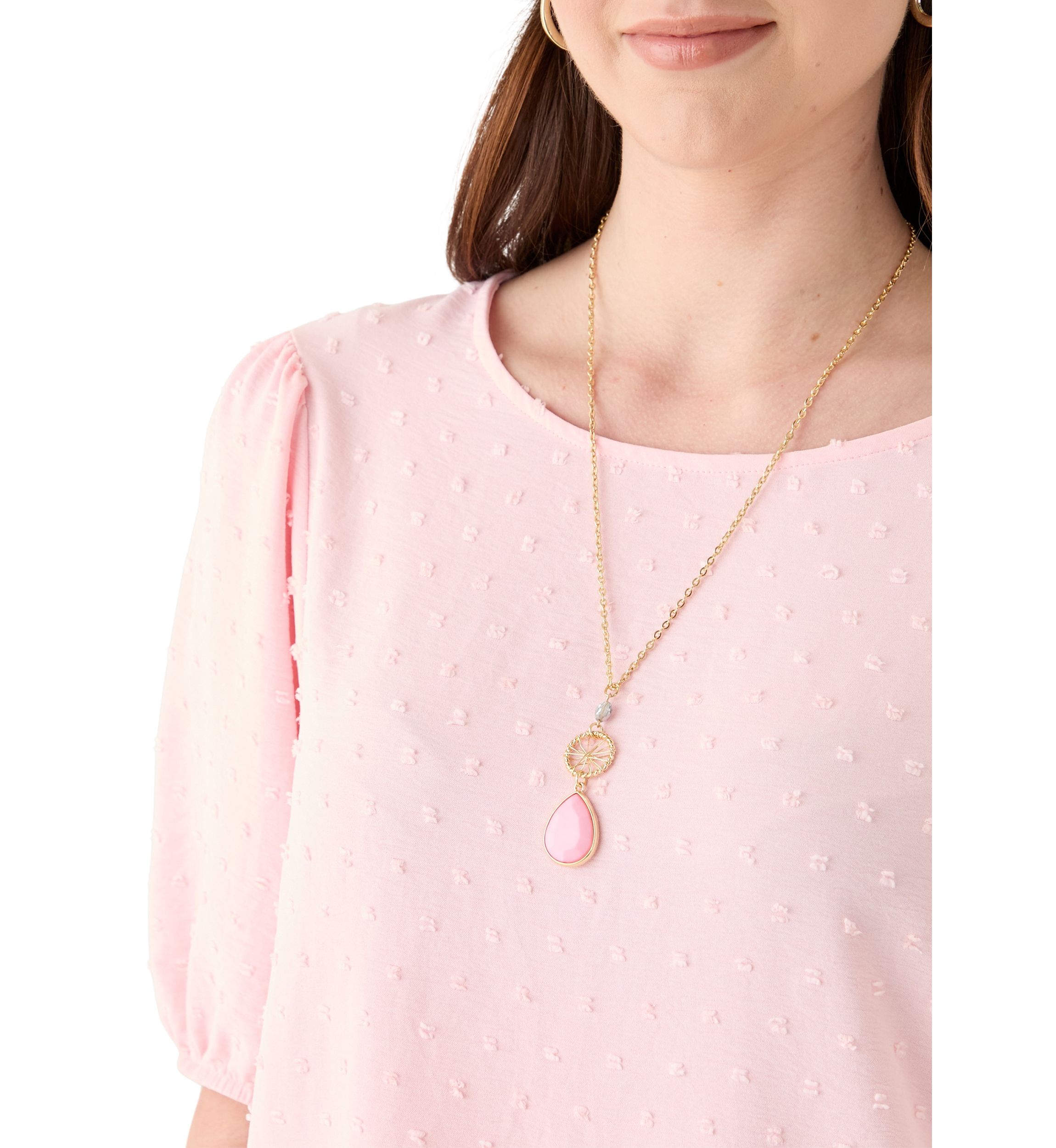 Womens Ruffle Trim Blouse