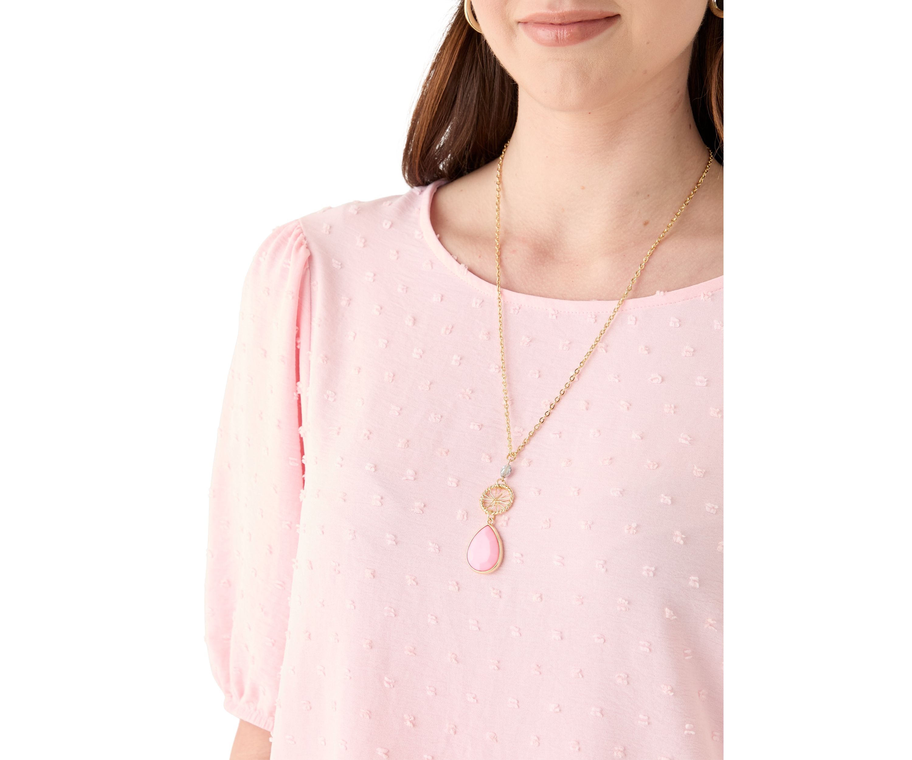Womens Ruffle Trim Blouse