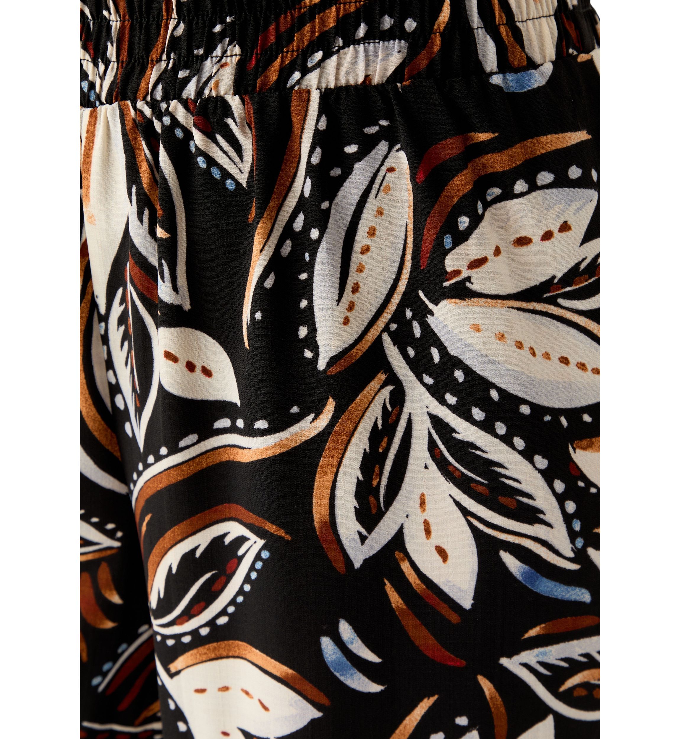 Womens Printed Wide Leg Drawstring Pants