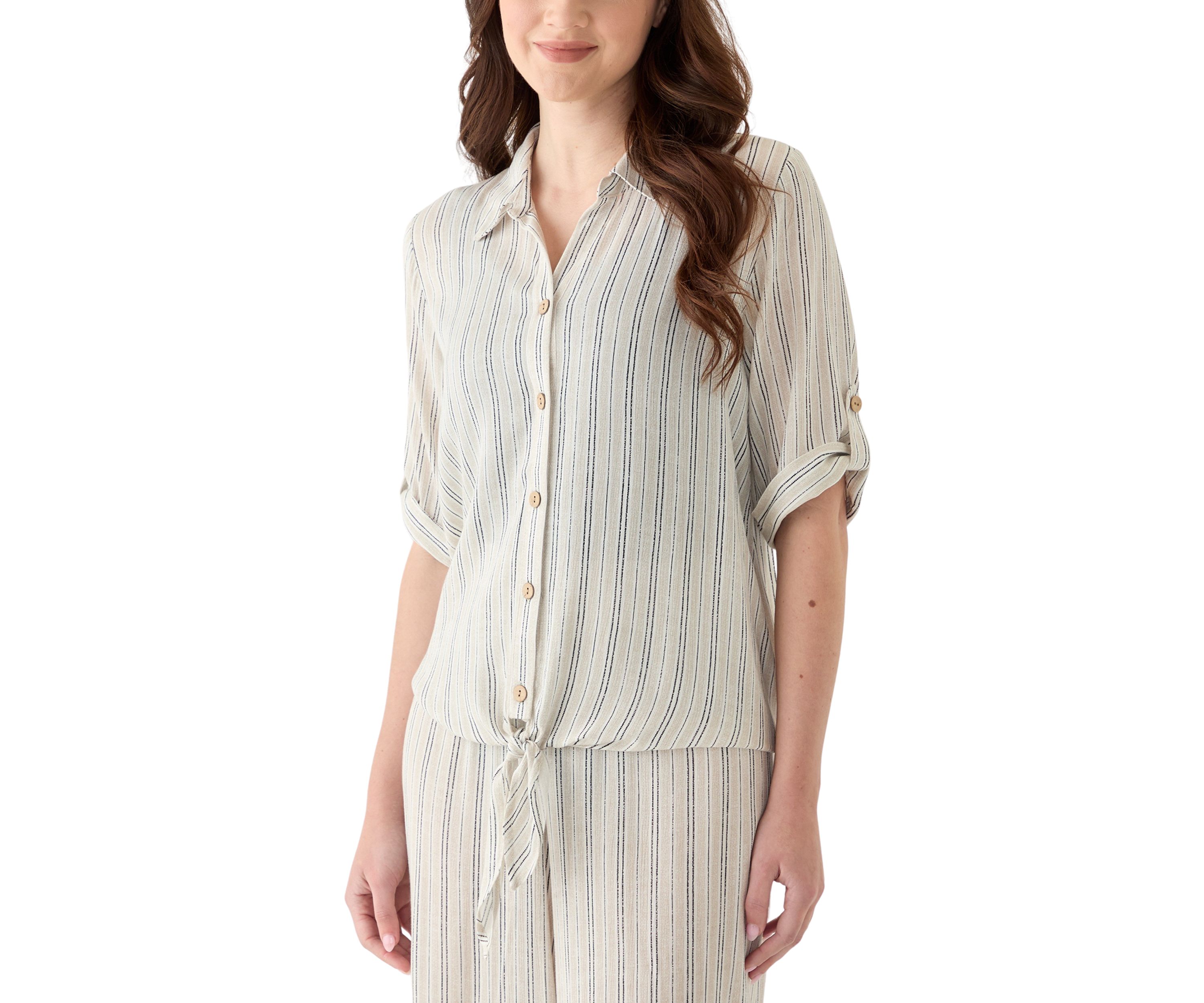 Womens Button Front Top