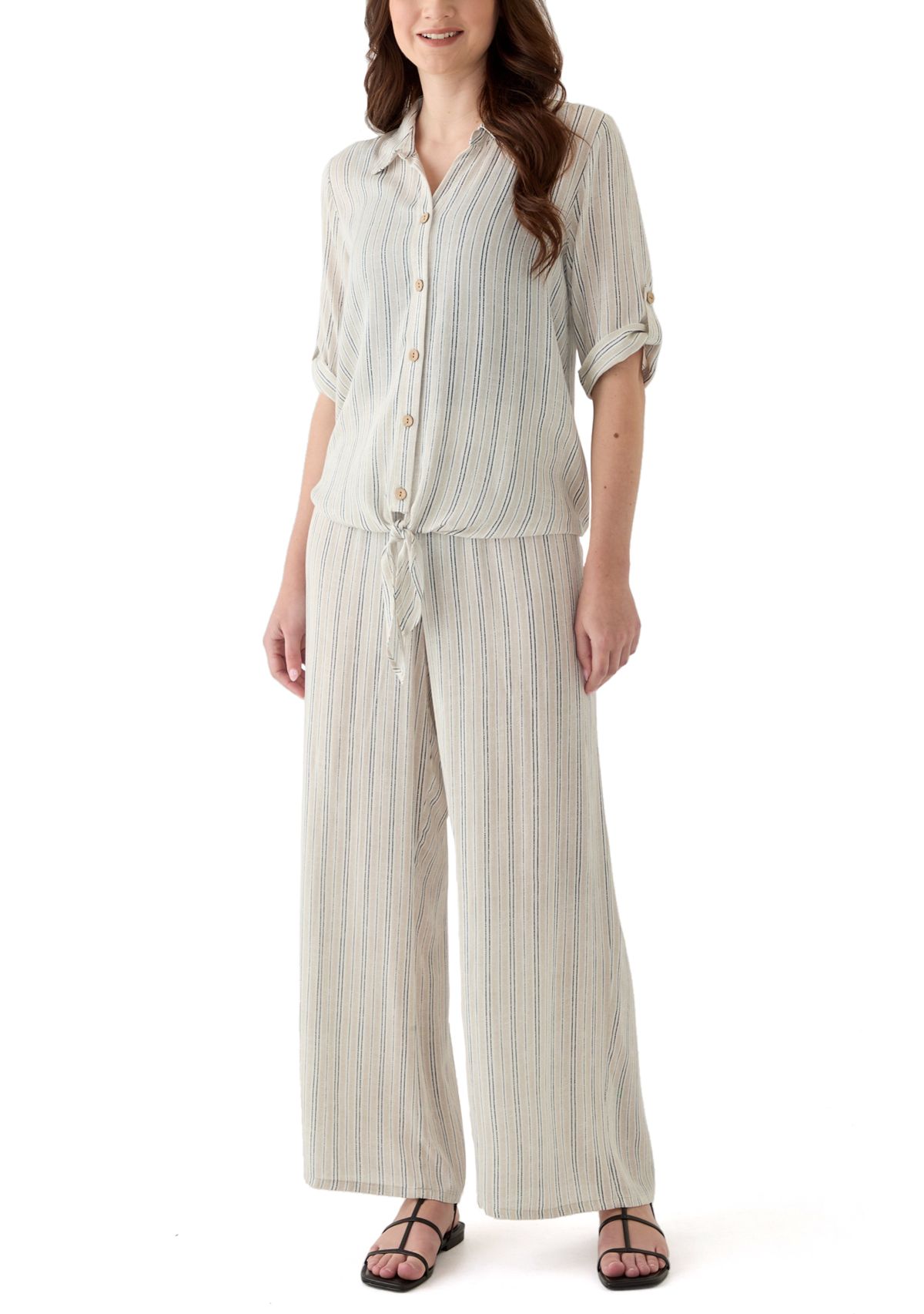 Womens Pull On Stripe Pants