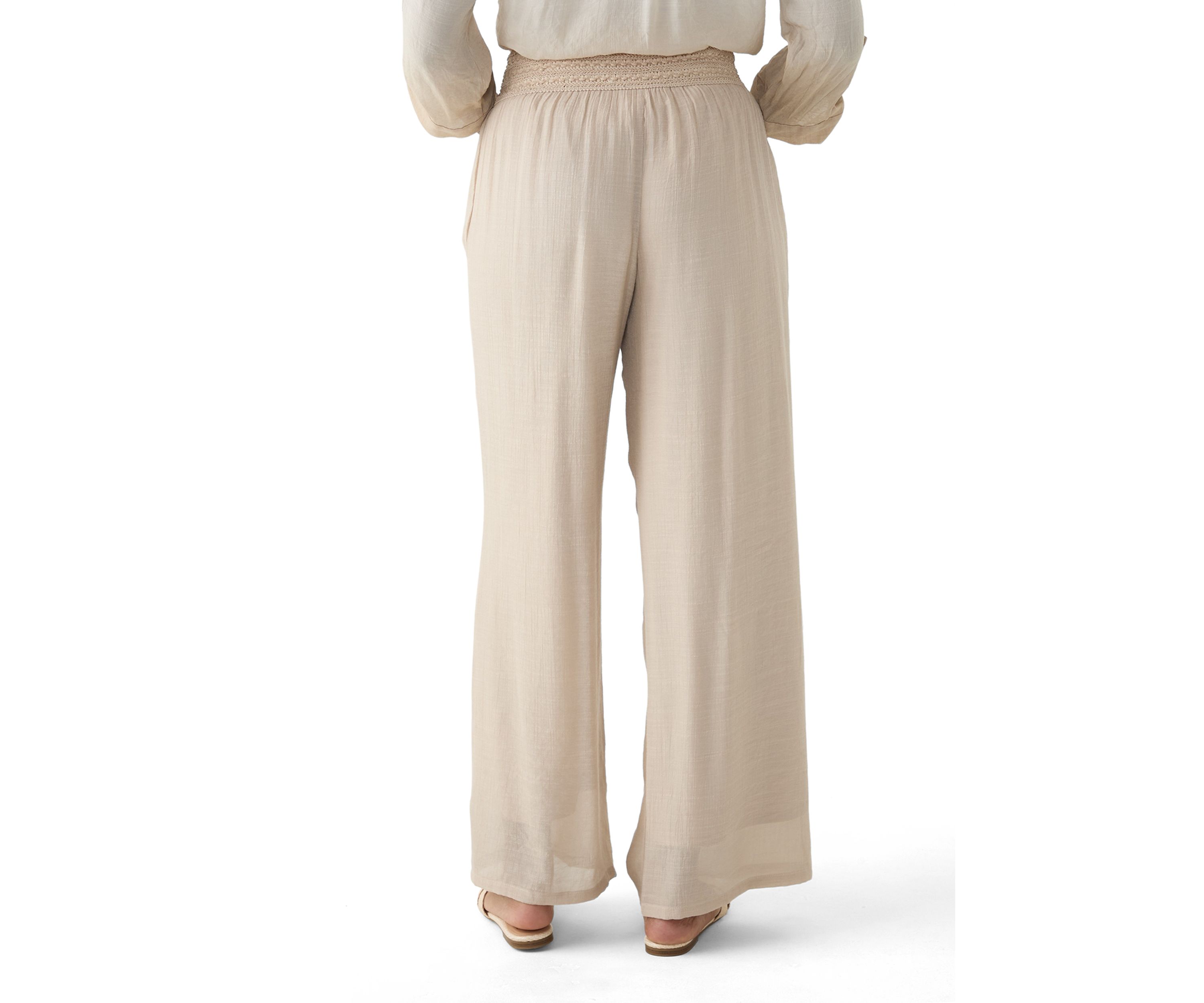 Womens Wide Leg Pull On Pants