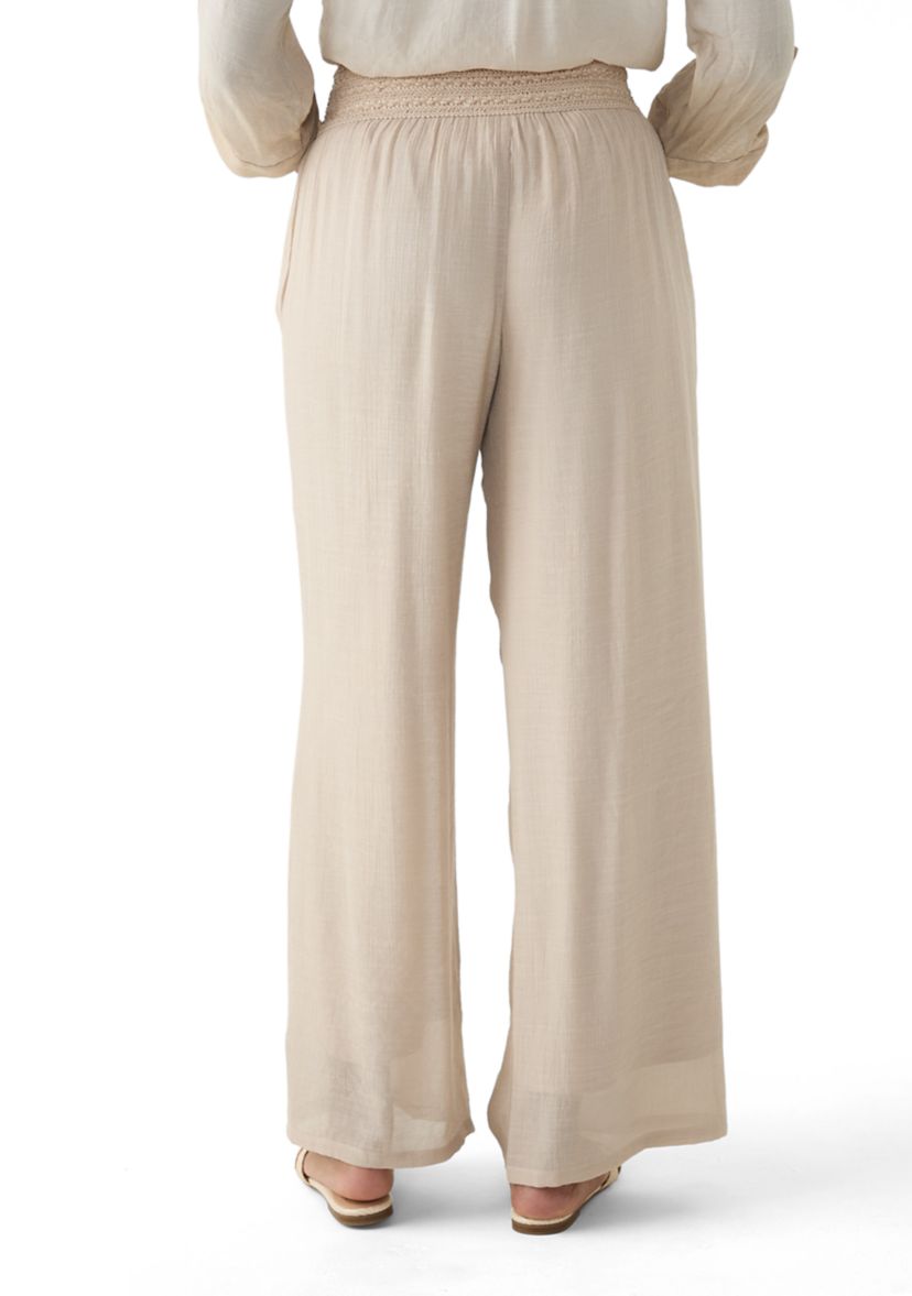 Womens Wide Leg Pull On Pants