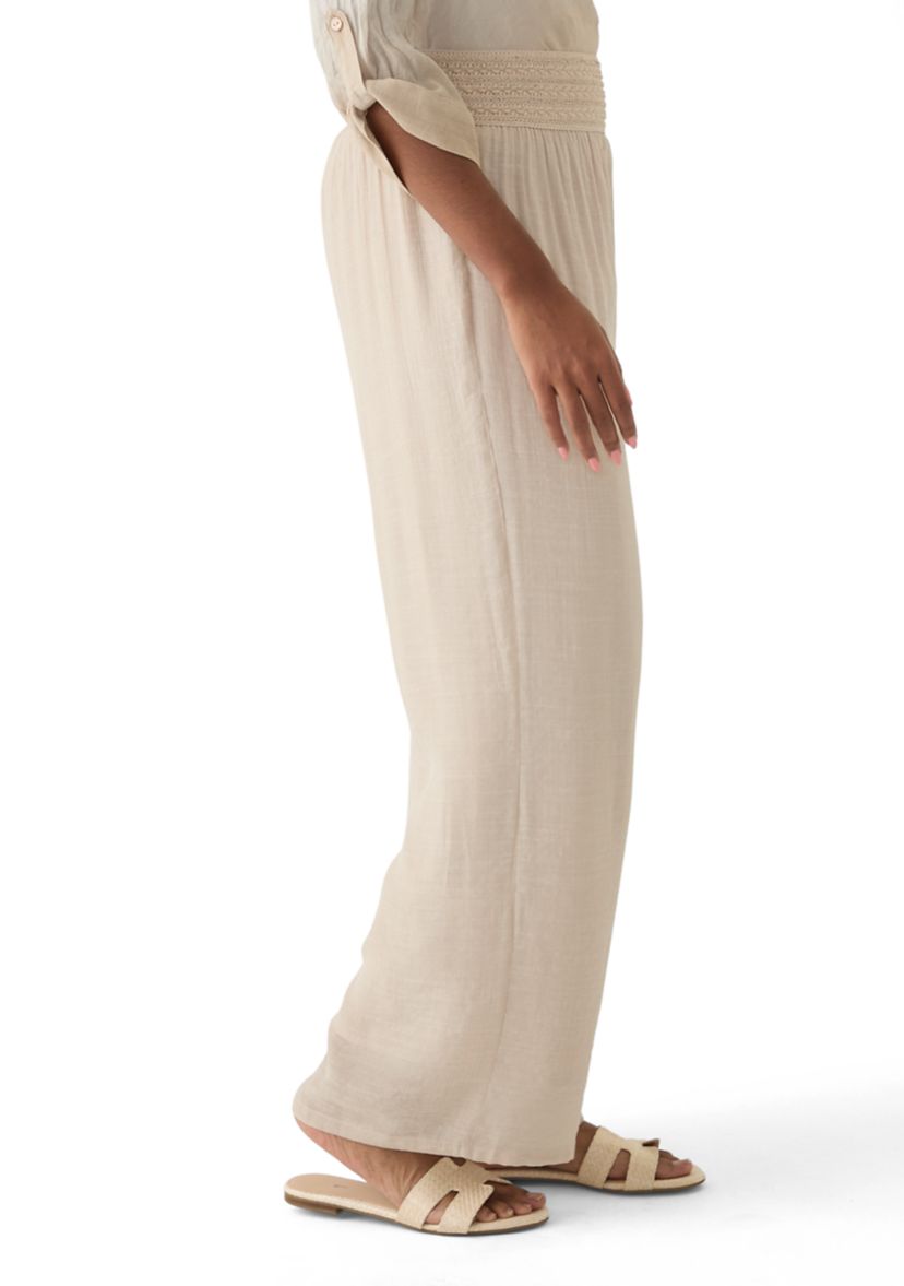 Womens Wide Leg Pull On Pants