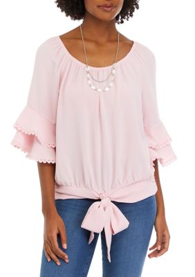 Women's Tie Hem Blouse