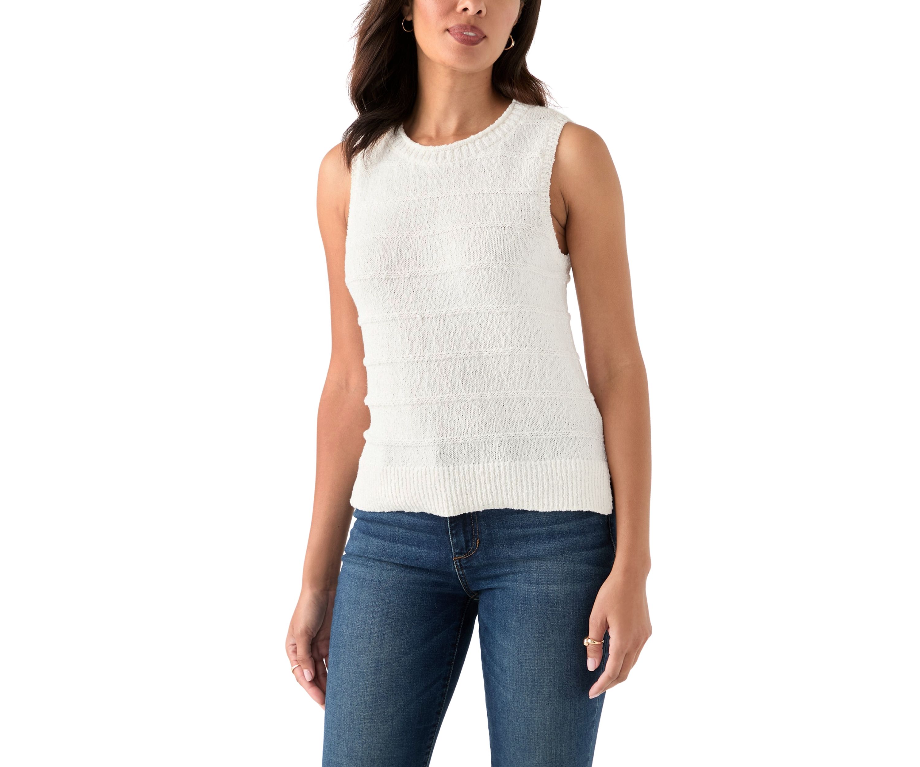 Womens Sleeveless Sweater Top