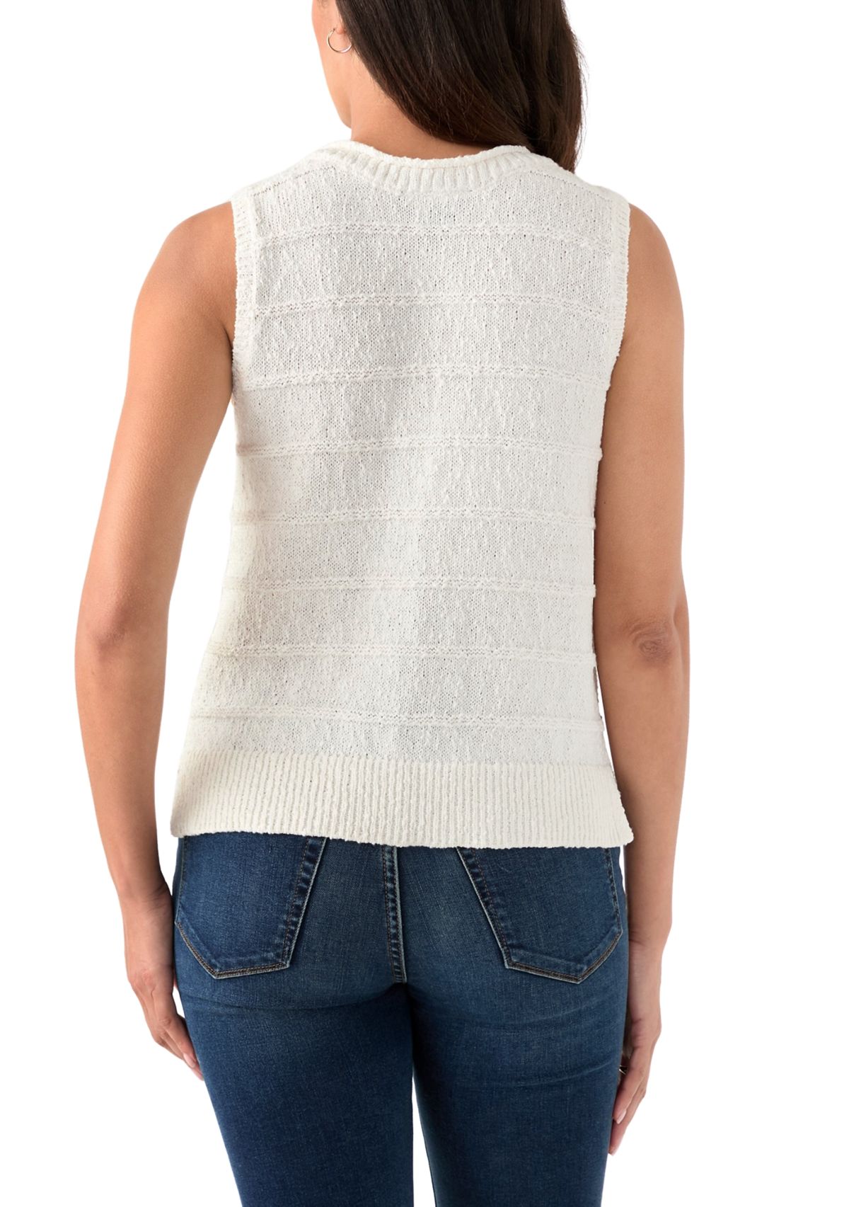 Womens Sleeveless Sweater Top