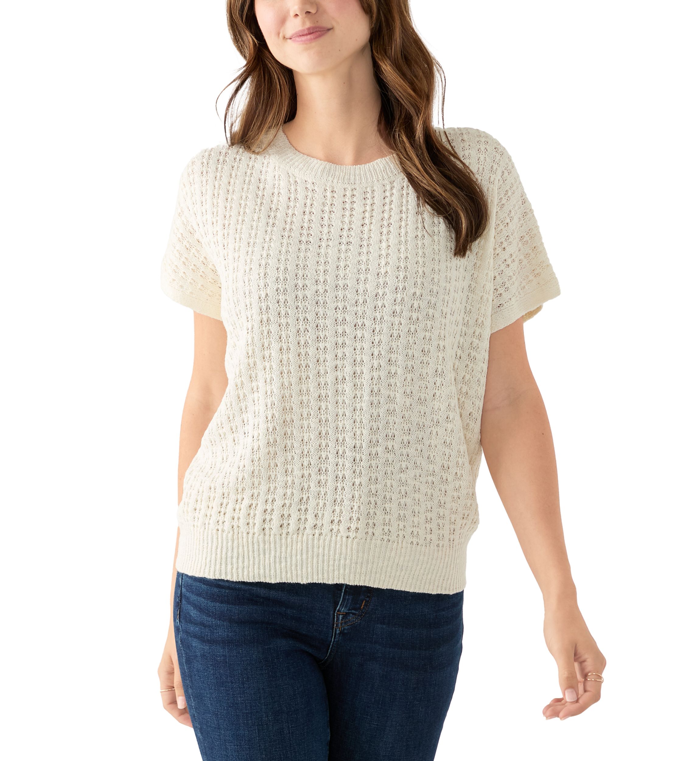 Womens Crochet Knit Sweater