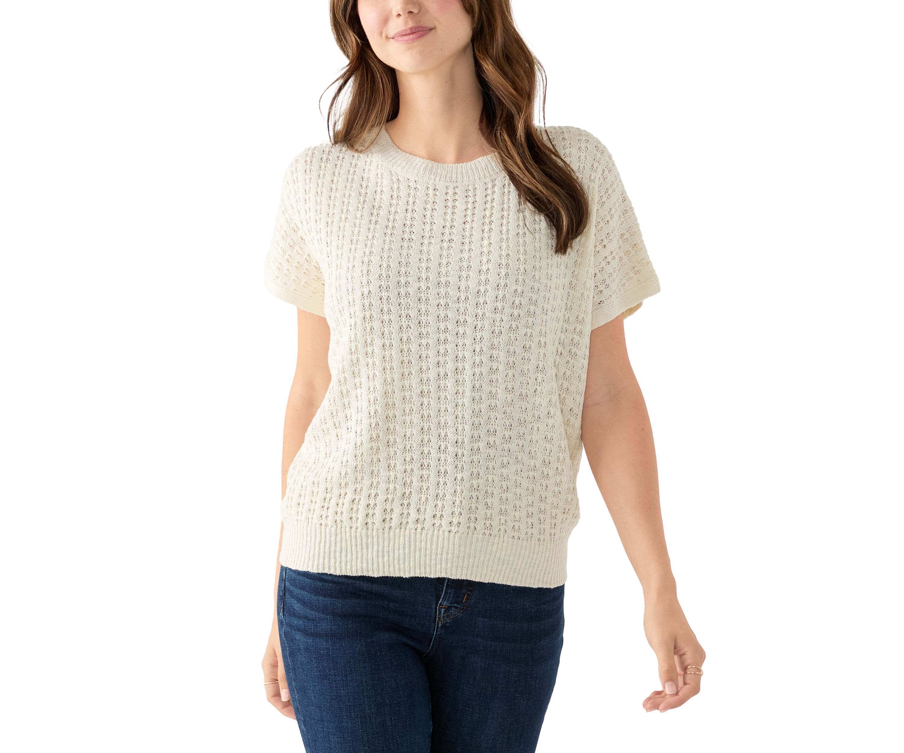 Womens Crochet Knit Sweater