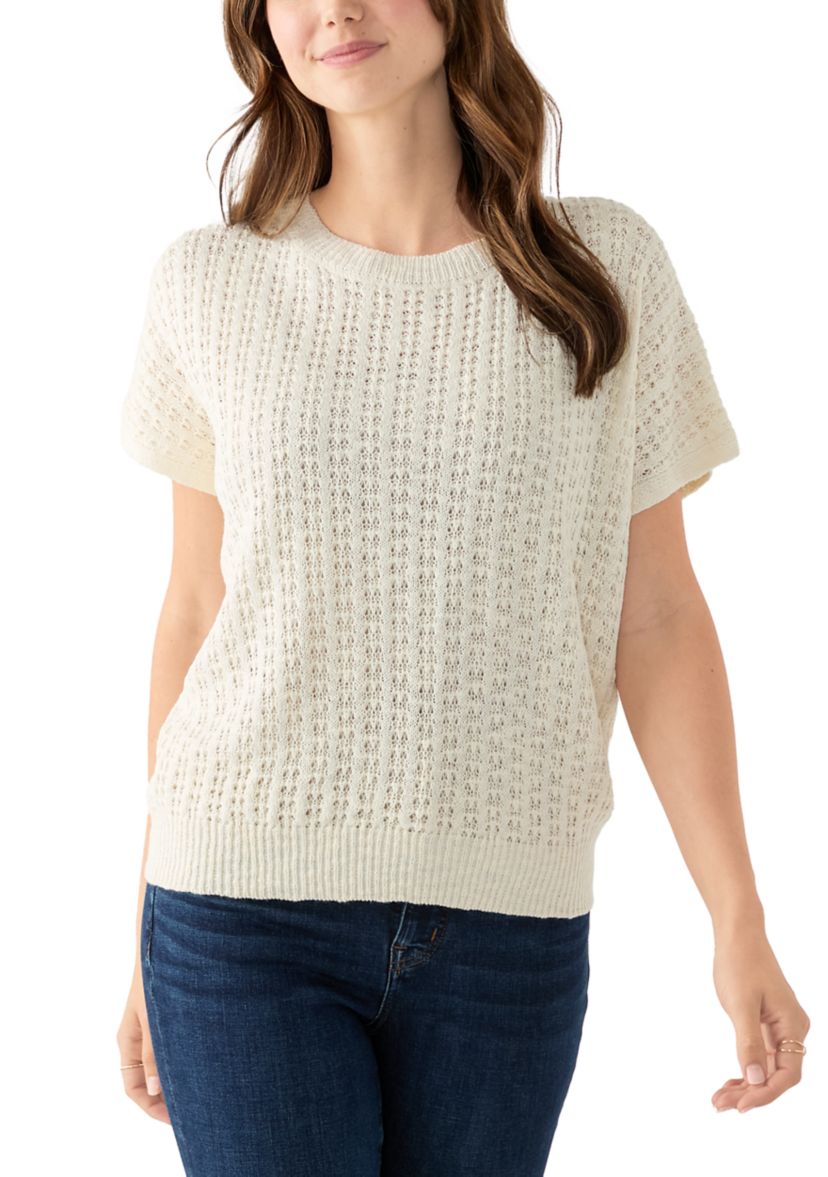 Womens Crochet Knit Sweater