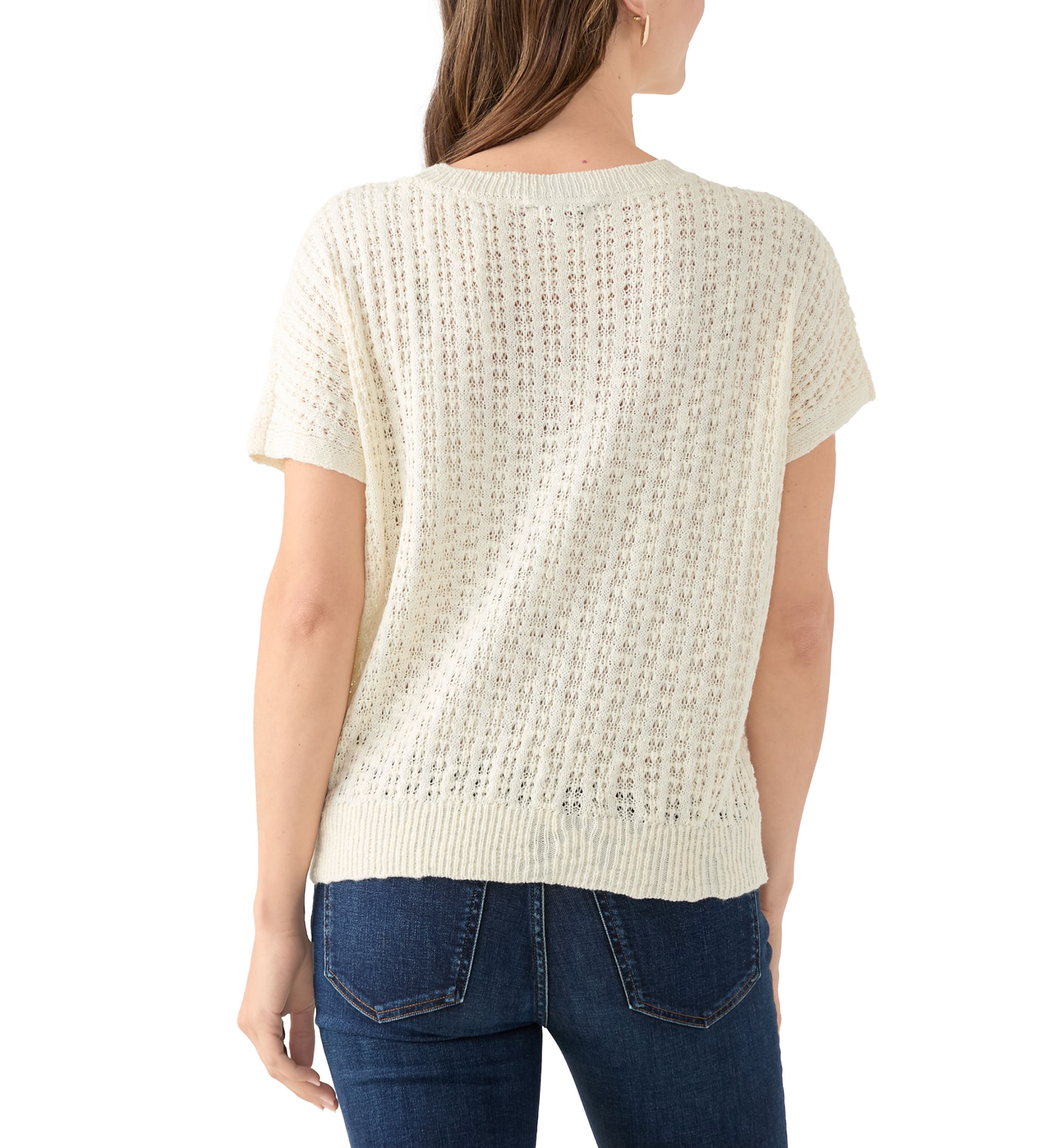 Womens Crochet Knit Sweater