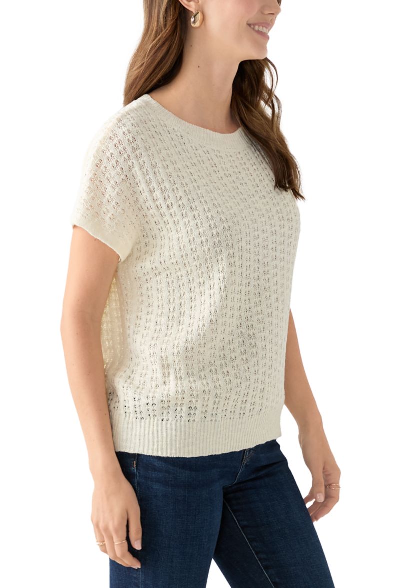 Womens Crochet Knit Sweater