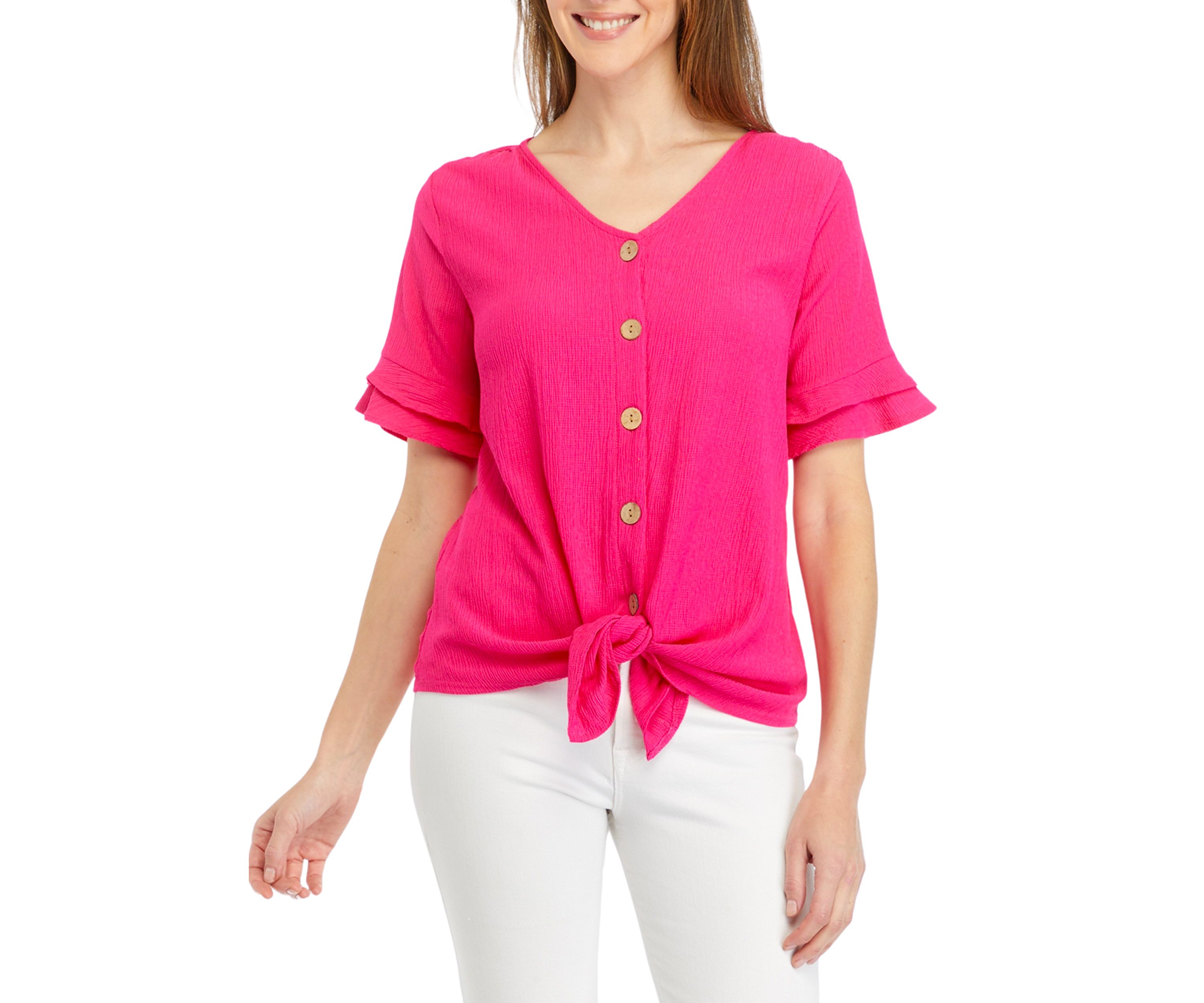 Womens Tie Hem Blouse