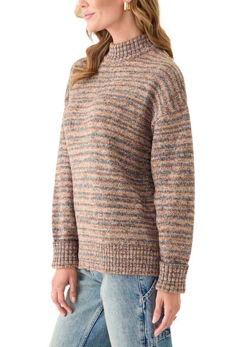 Womens Long Sleeve Mock Neck Sweater 